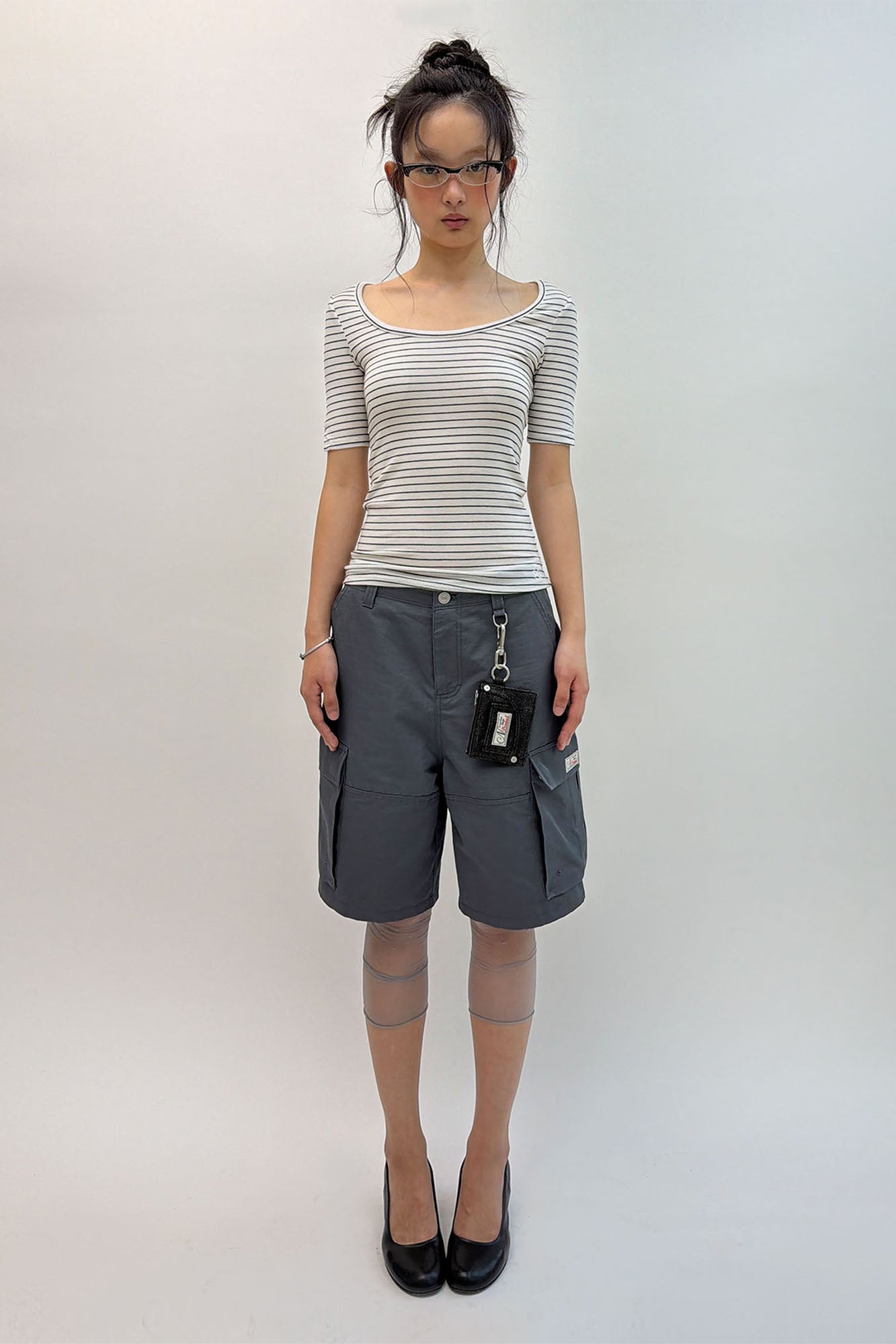 NEVERSEEZ Floral Fold-Over Cargo Shorts