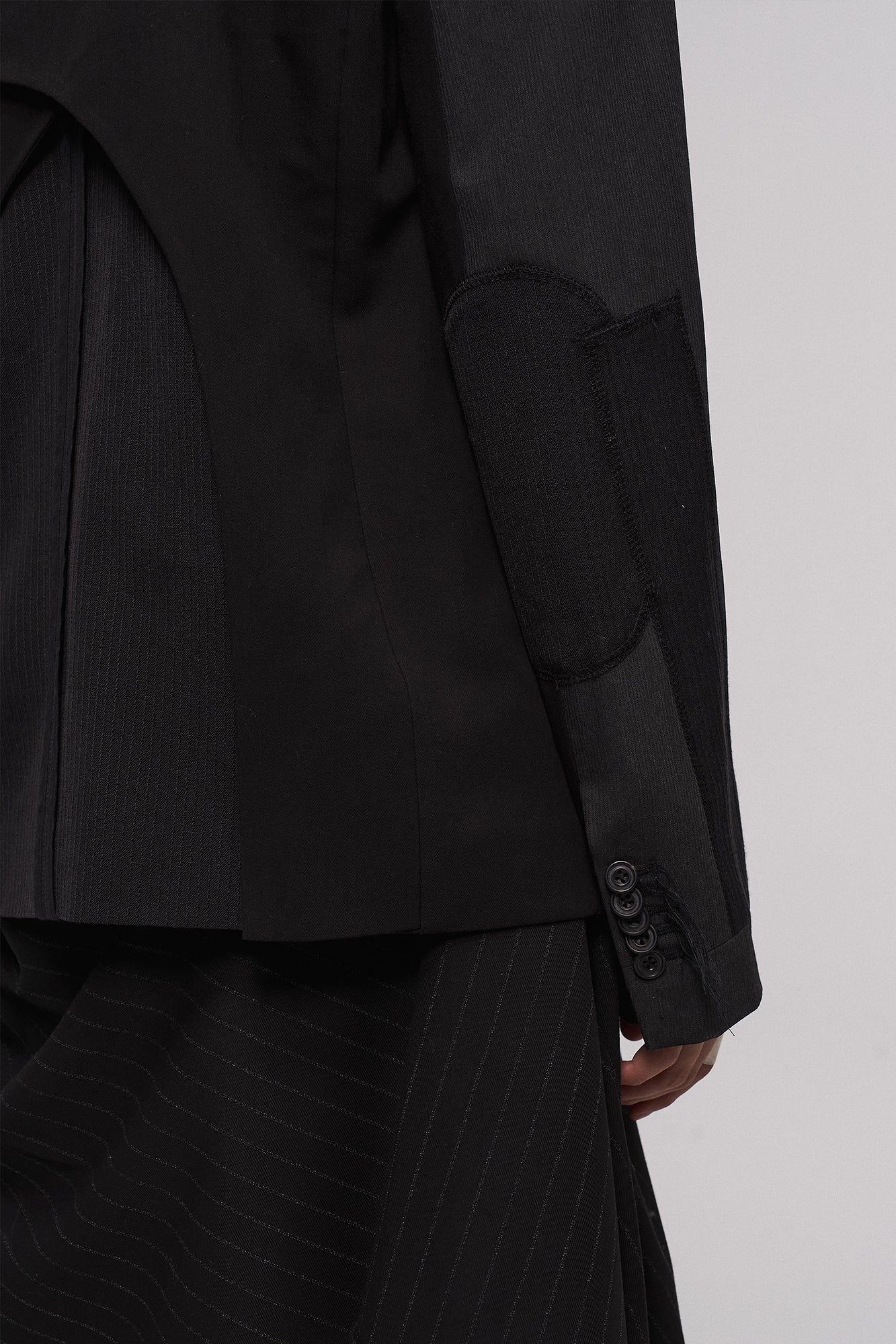 ILNya Nieternite Nifutur Asym Deconstructed Paneled Suit Jacket