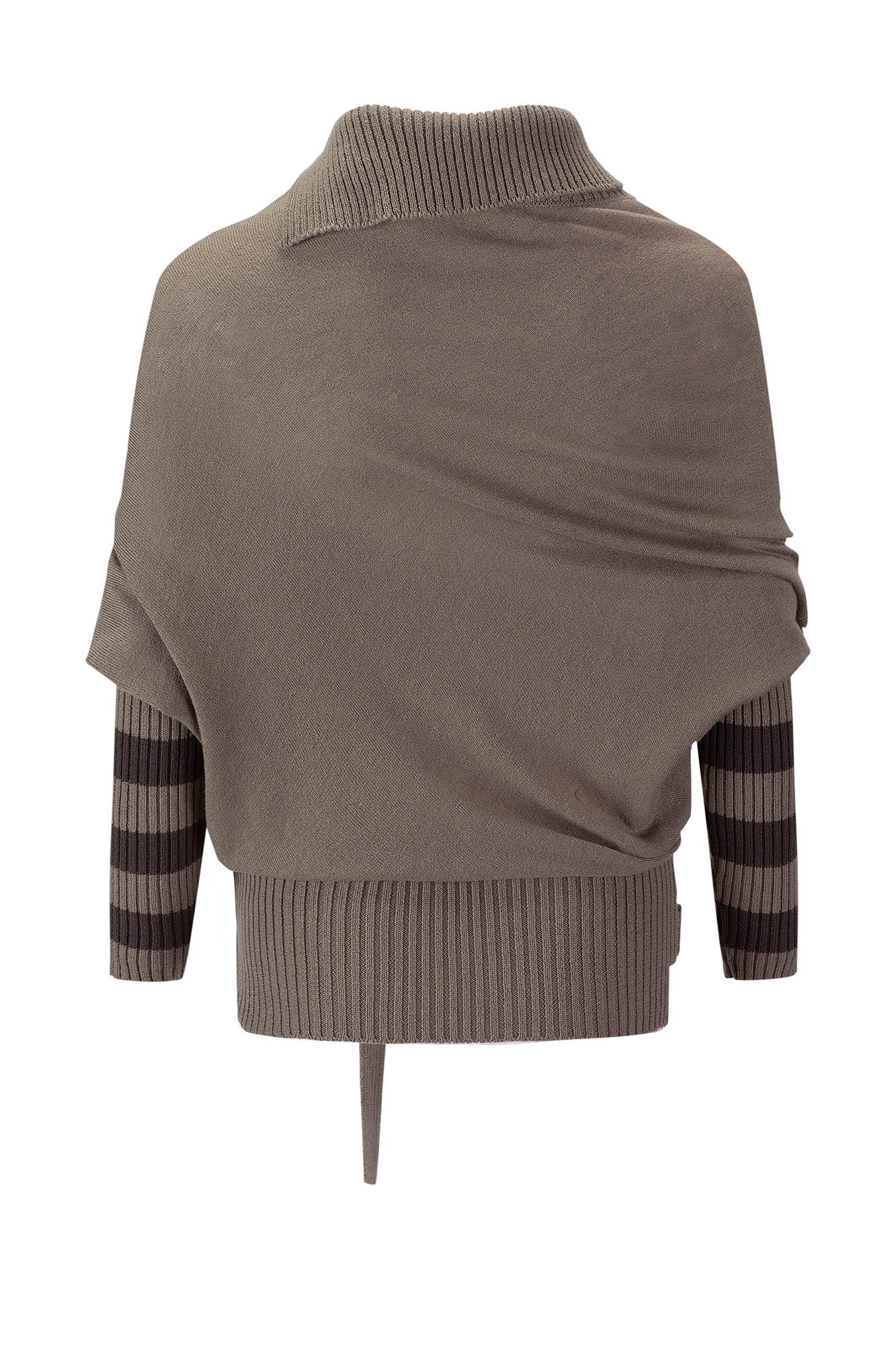CESTNOUS Gothic Graphic Striped Bat-Sleeve Sweater
