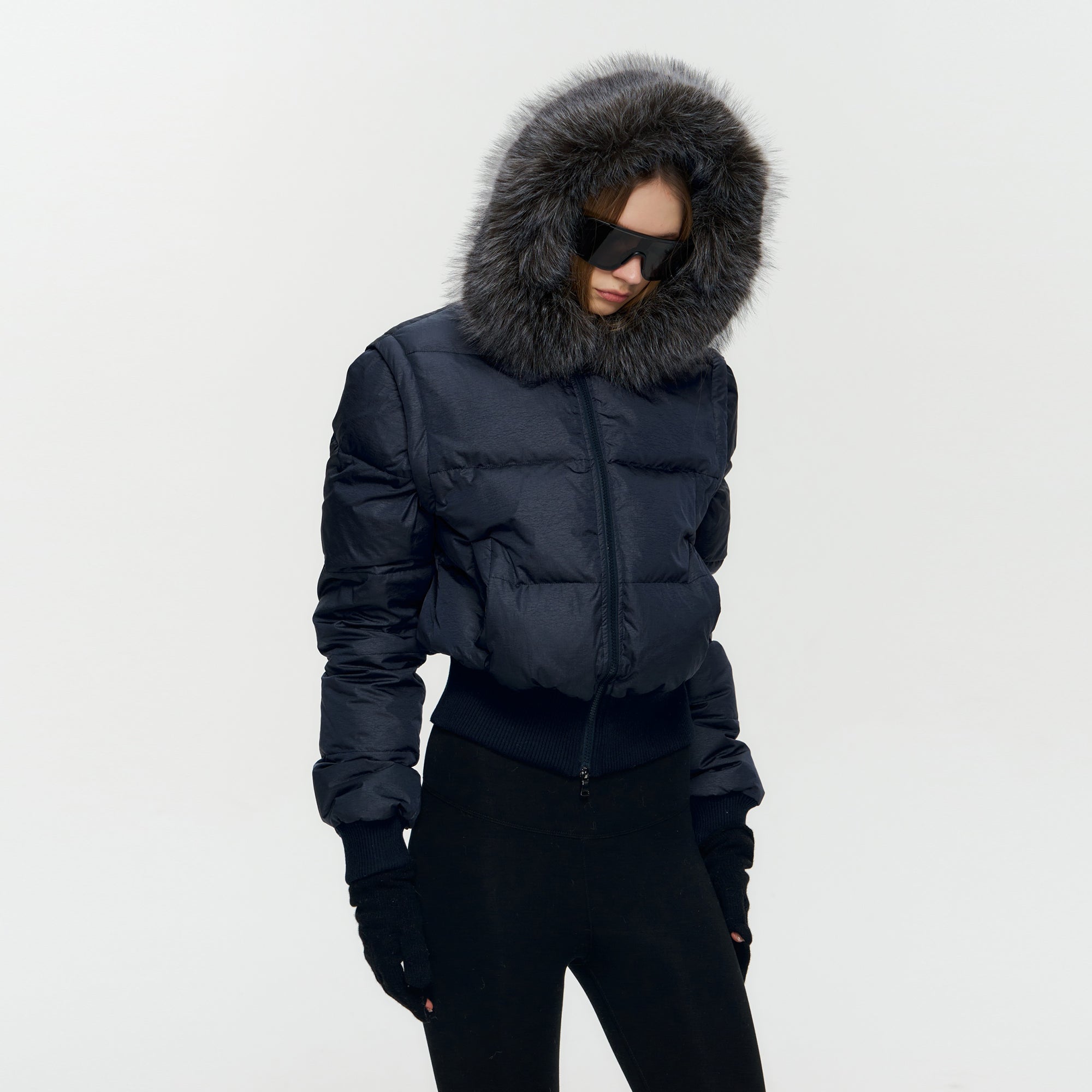 10AMSOTIIIIIIRED Detachable Sleeves Down Puffer Jacket