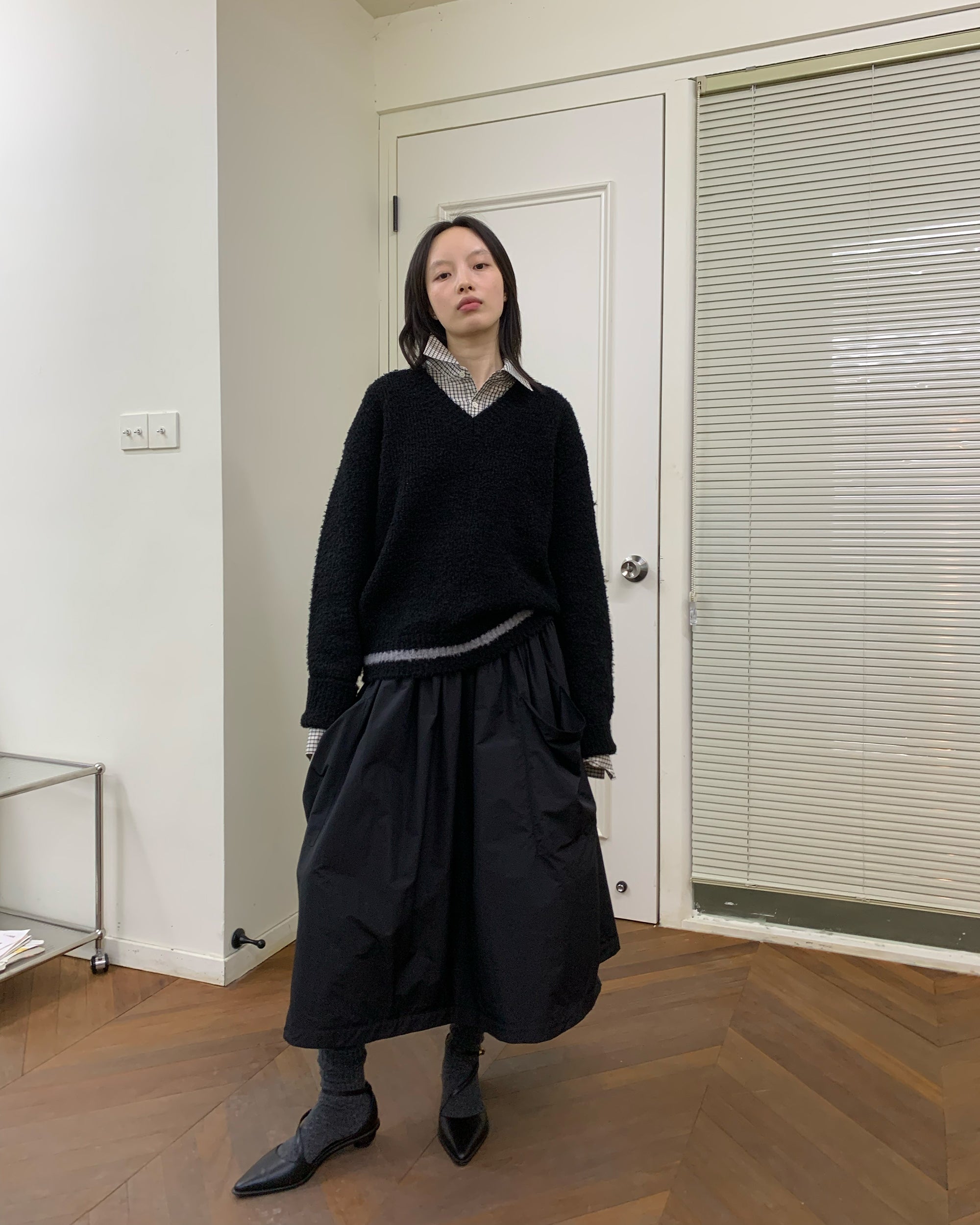 NEVERSEEZ Modern Quilted Air-Layer Skirt