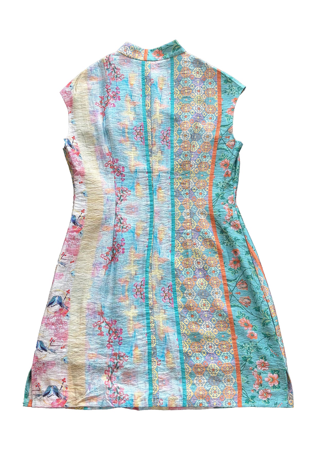 ANNIE ARMOR Floral Graphic Qipao-Inspired Mini Dress