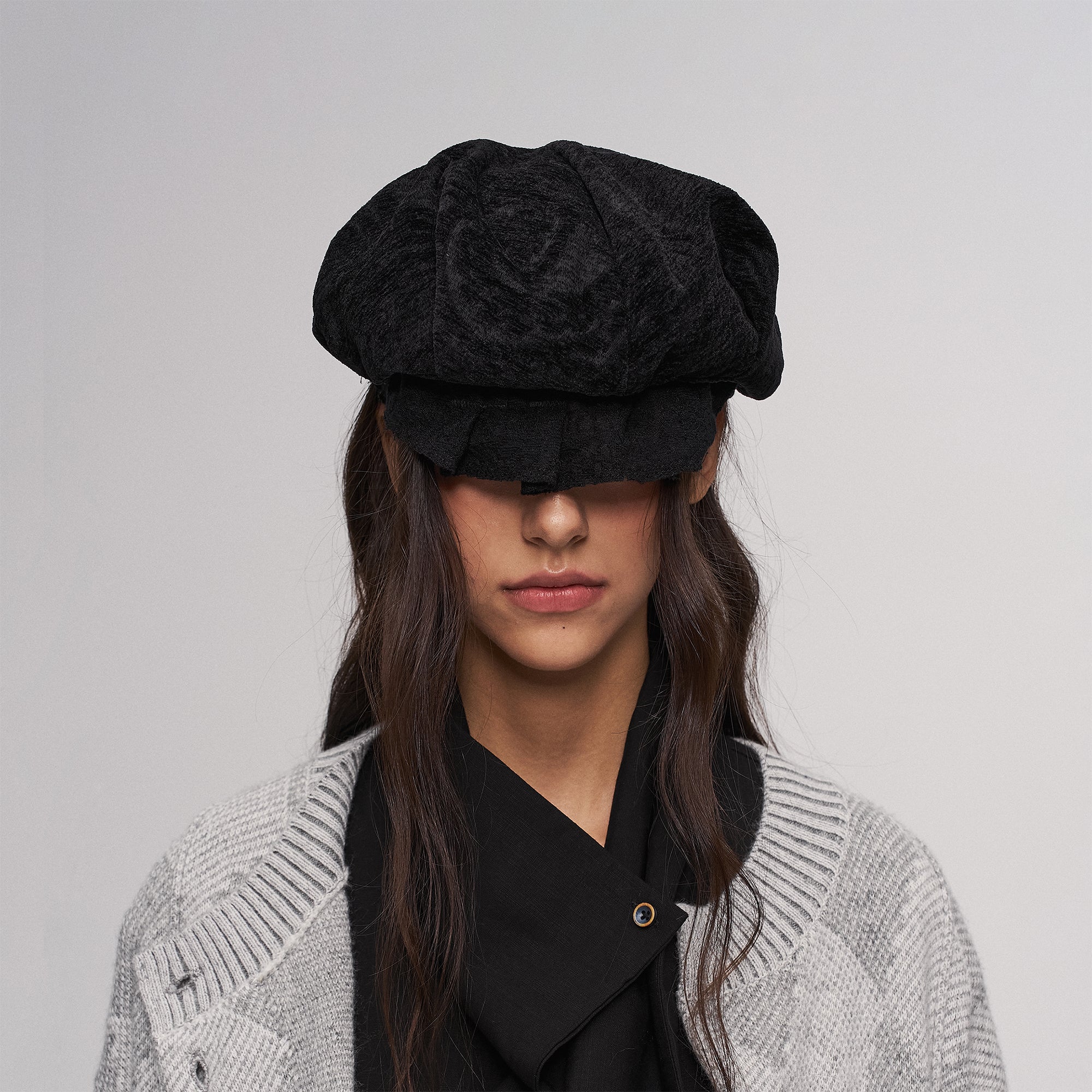 ILNya Nieternite Nifutur Lace-Jacquard Newsboy Cap