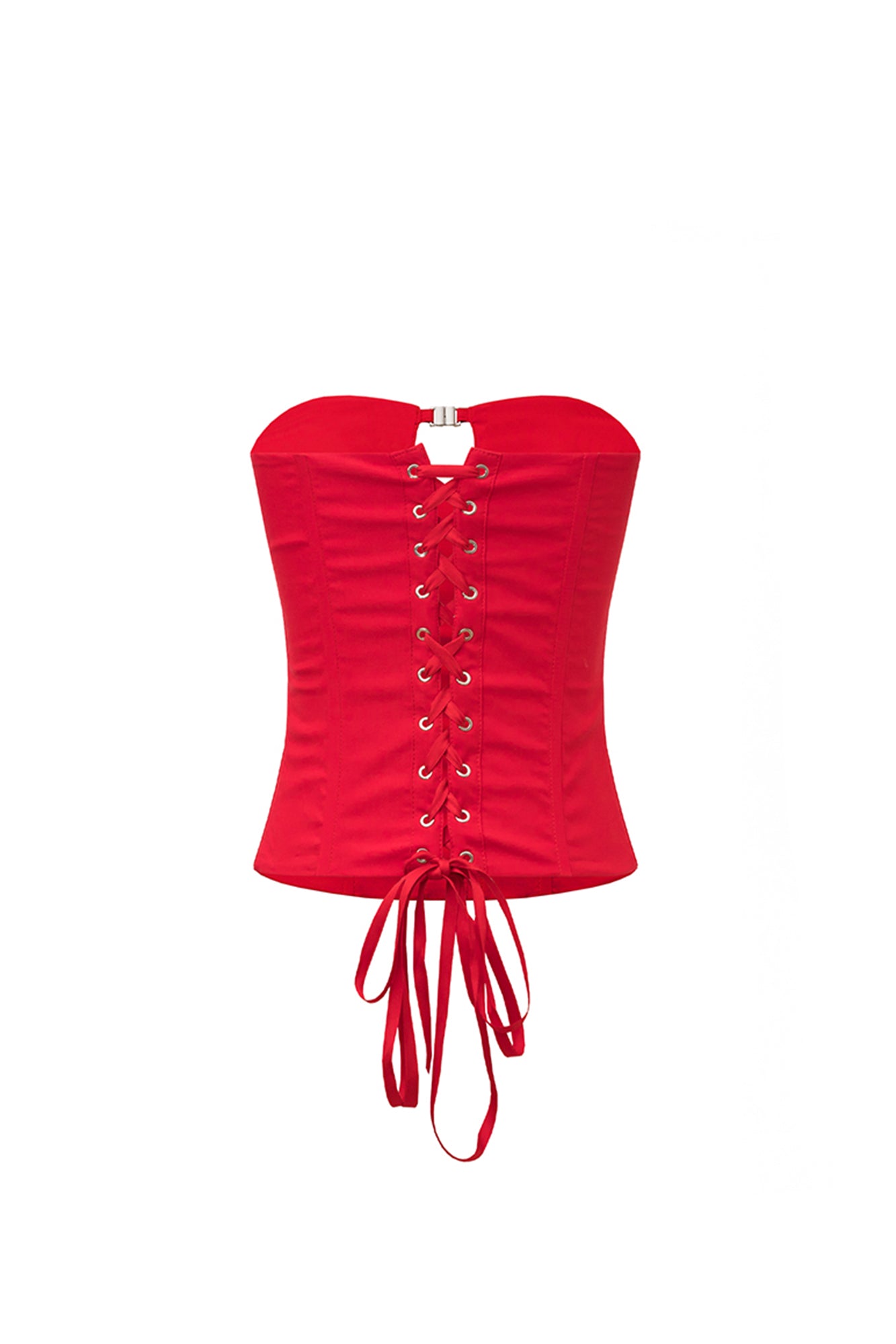 AE30 SAINT Rivets Lace-Up Corset Tube Top