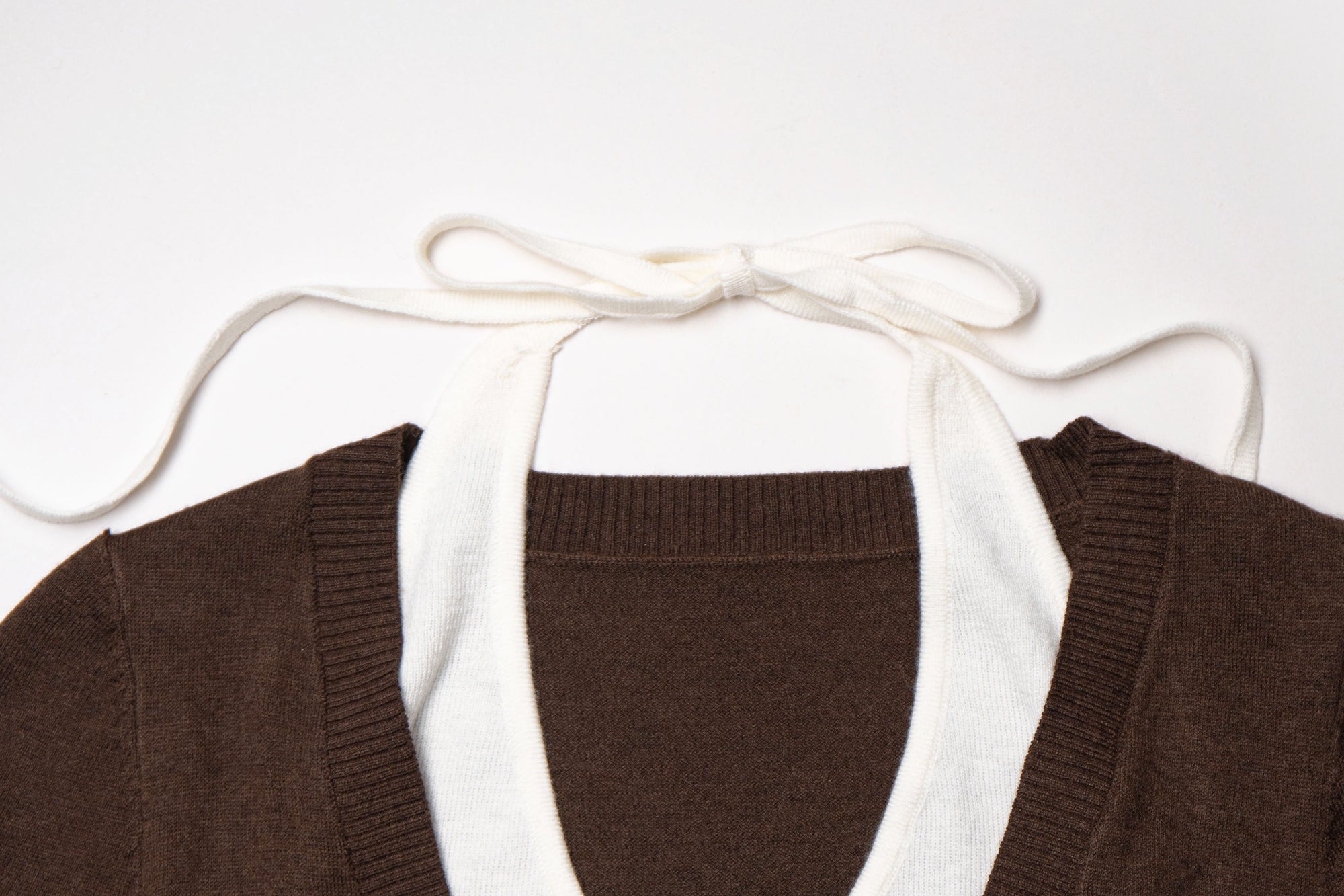 LEONSENSE Layered Cut-Out Tie-Back Top