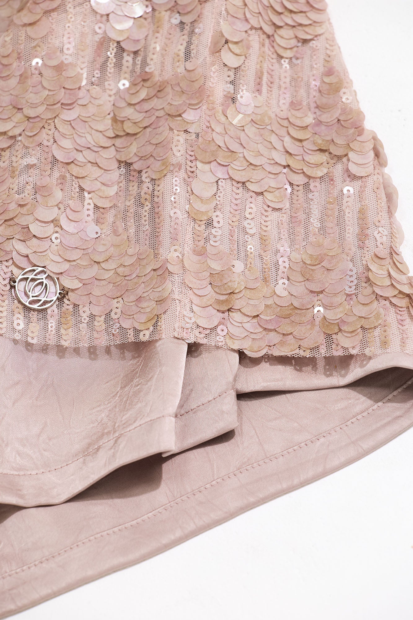 CYNR Sequin Embellished Mini Skirt