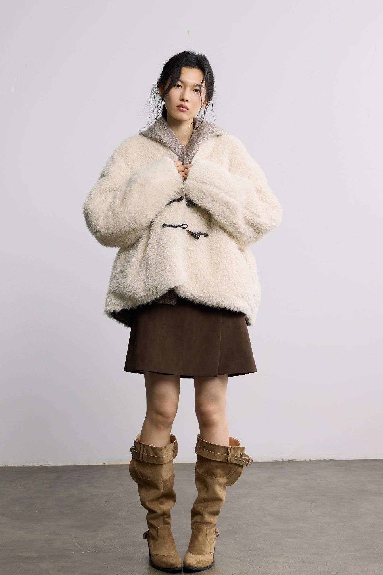 SAME FLOW Reversible Wool-Blend Fleece Jacket