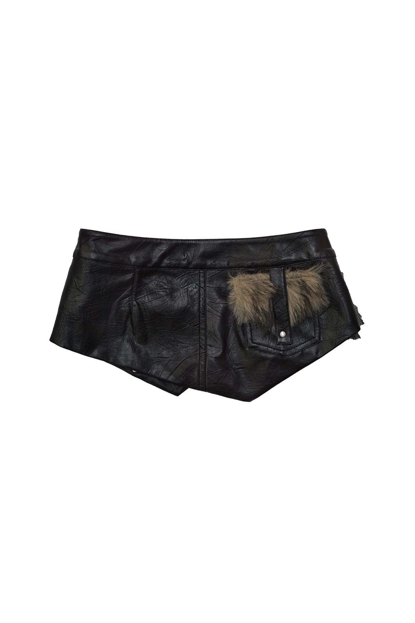 CESTNOUS Spliced Faux Leather Belt Overlay