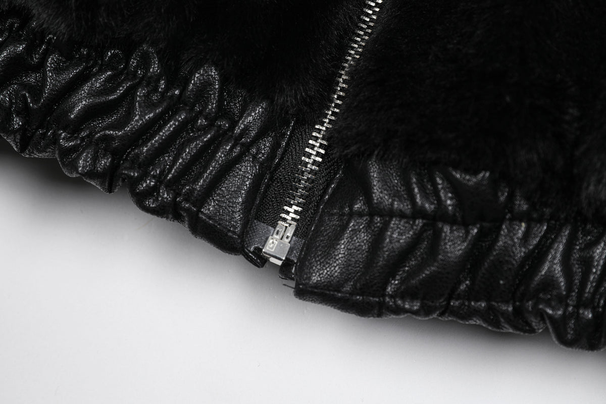 FREE CENTER Reversible Faux Fur Hooded Jacket
