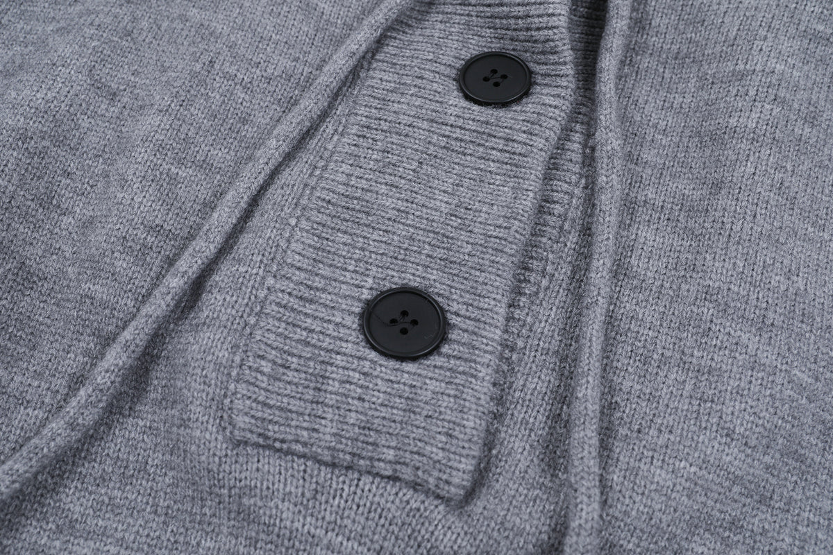 FREE CENTER Reversible Hooded Oversized Sweater