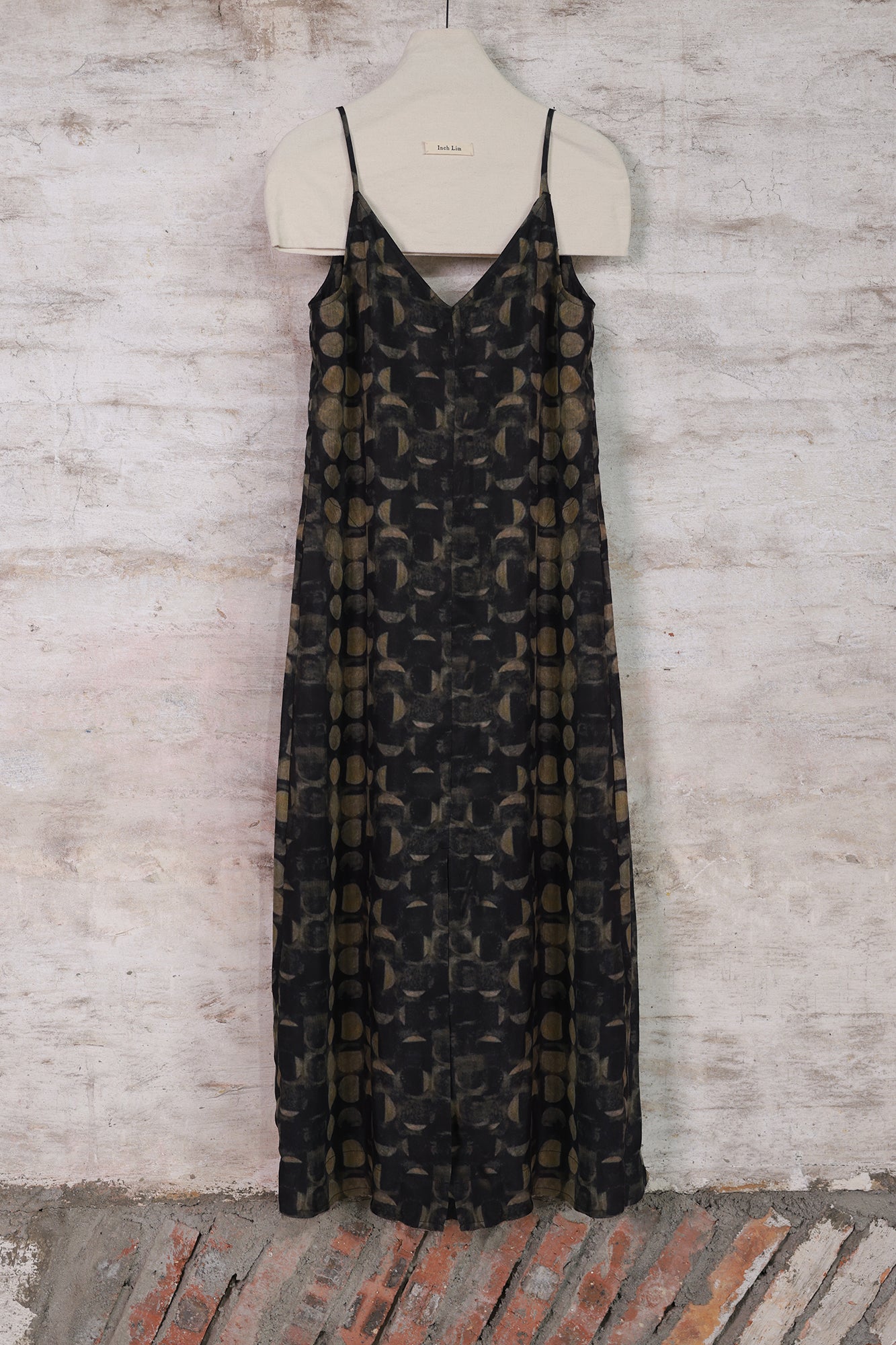 INCH LIM Polka-Dot Open Back Slip Dress