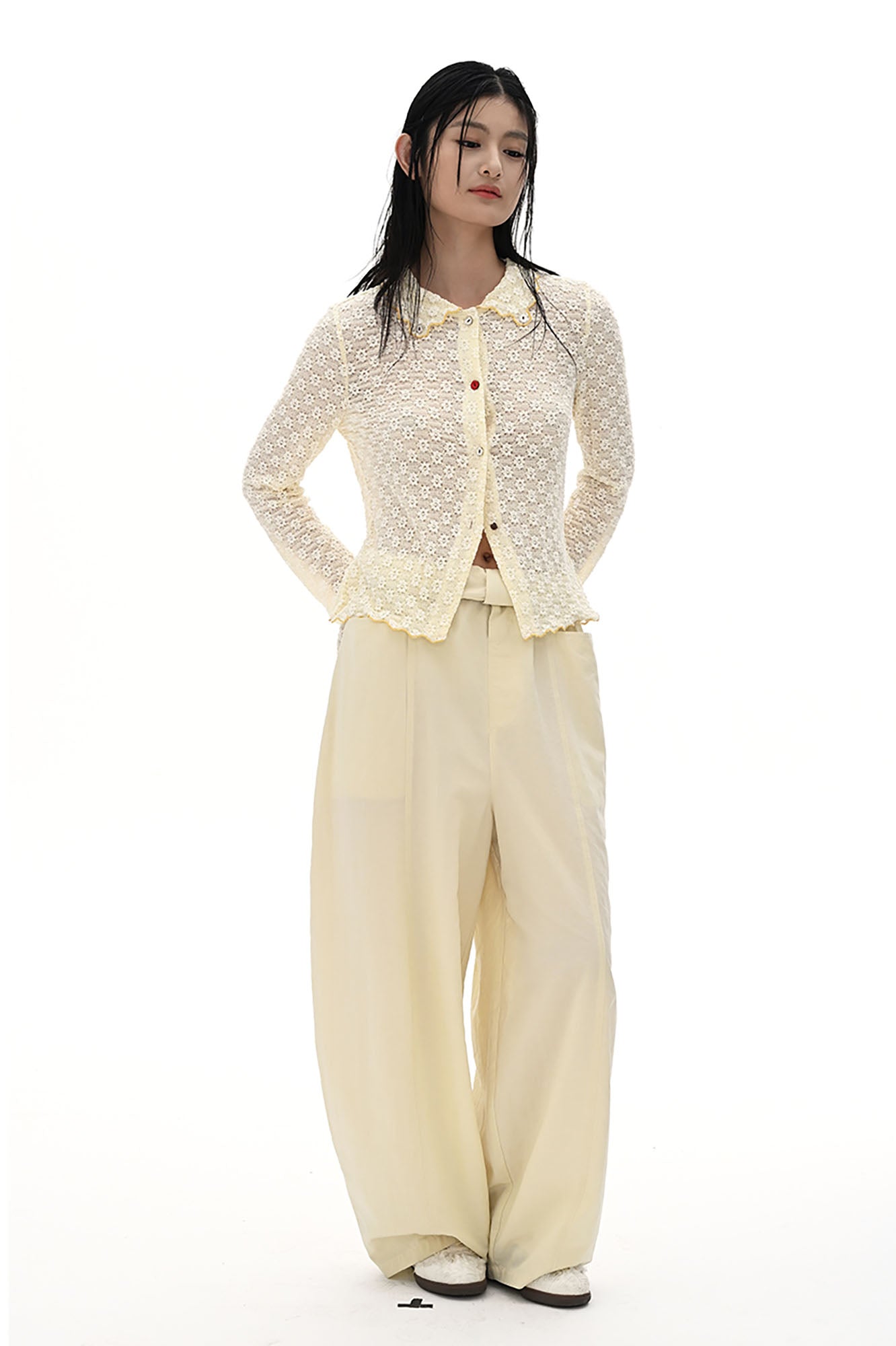 NOESE Floral-Embroidered Lace-Trimmed Cardigan