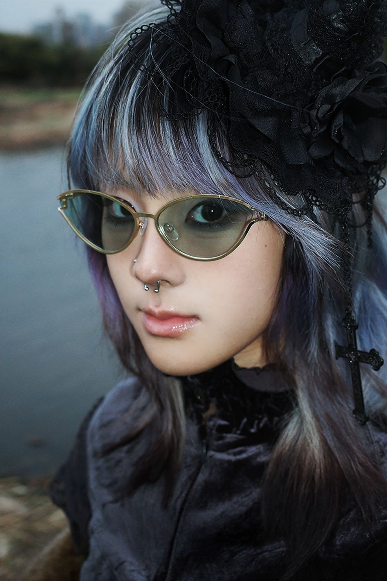 DAMAGE ASIA Retro Cat-Eye Tinted Sunglasses, premium urban and streetwear designers apparel on PROJECTISR.com, DAMAGE ASIA