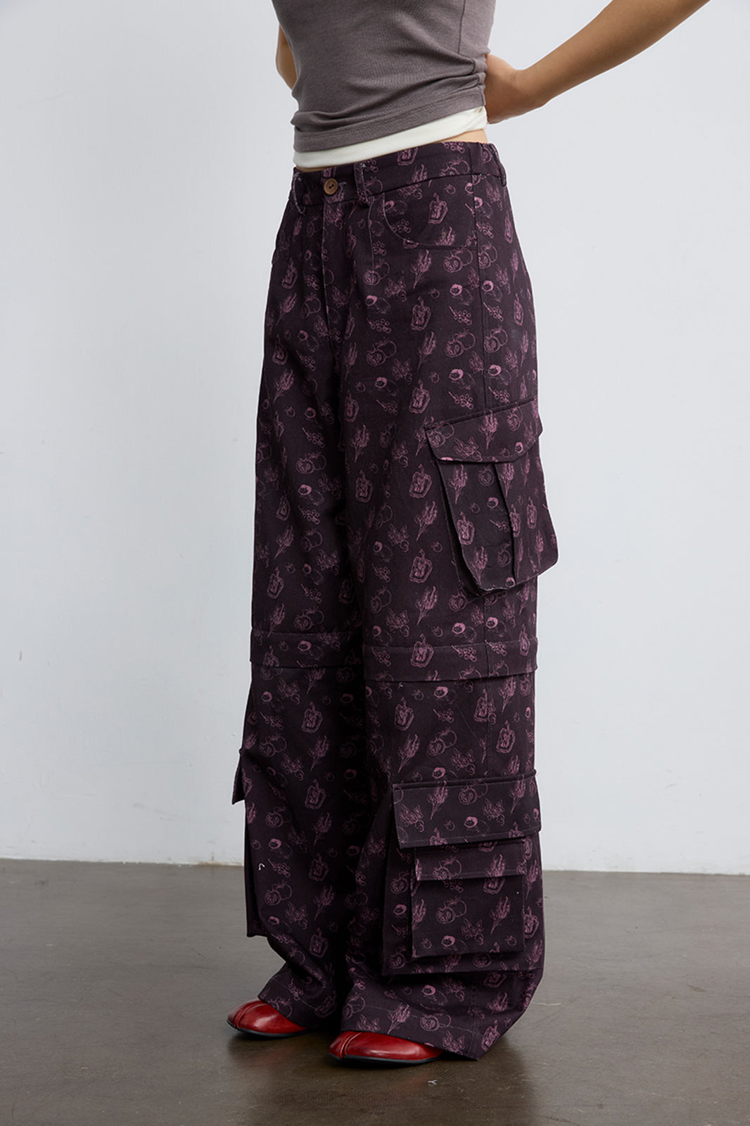 NOESE Botanical Full-Print Convertible Cargo Pants
