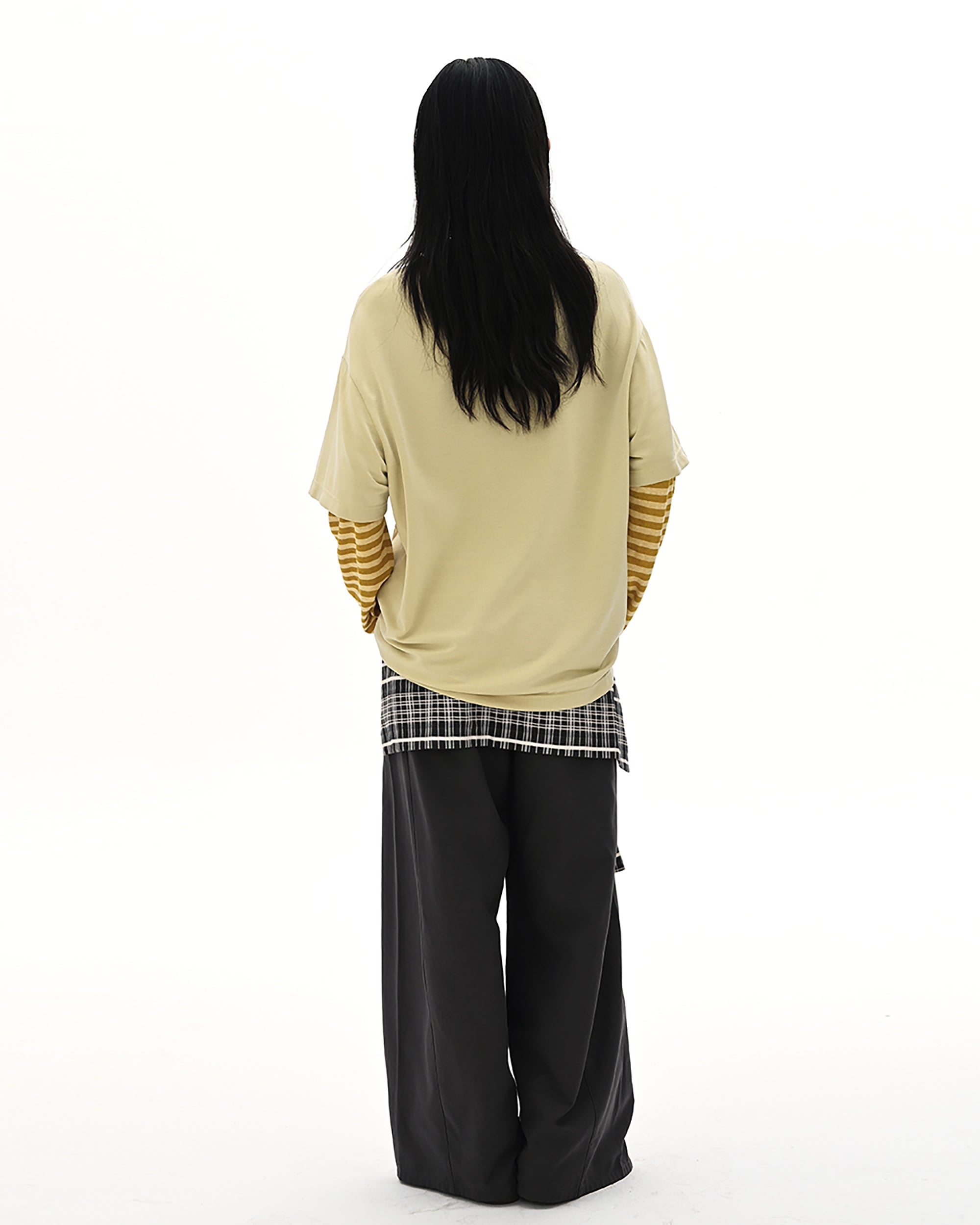 NOESE Detachable Plaid Drape Cargo Pants