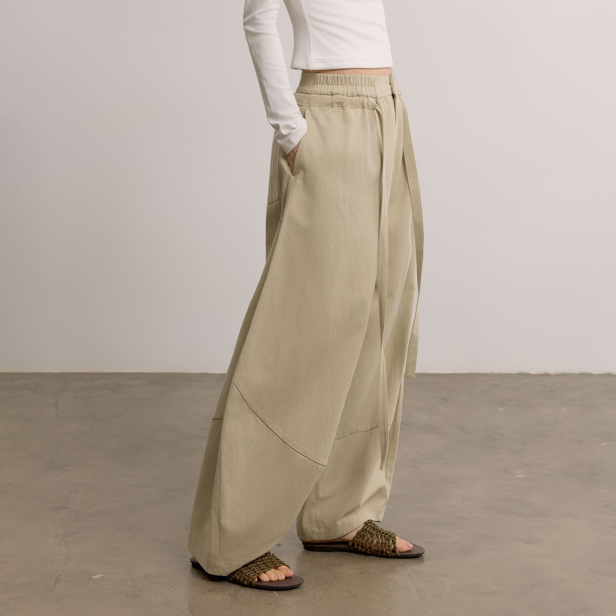 SAME FLOW Modern Oversized Drawstring Pants