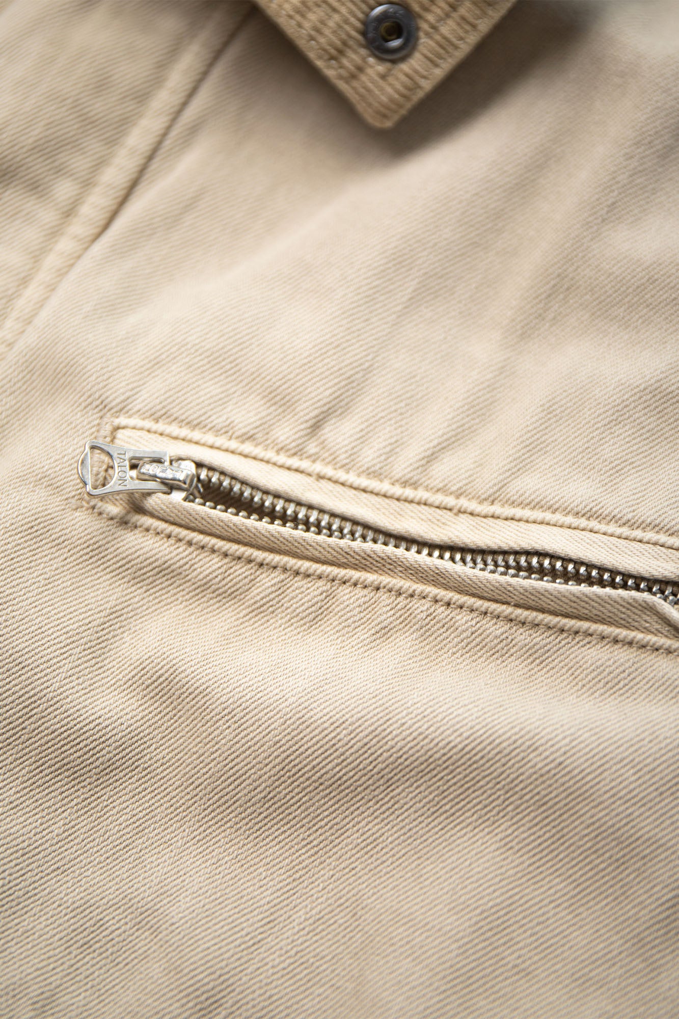 LEONSENSE Utility Raglan Stand-Collar Denim Jacket