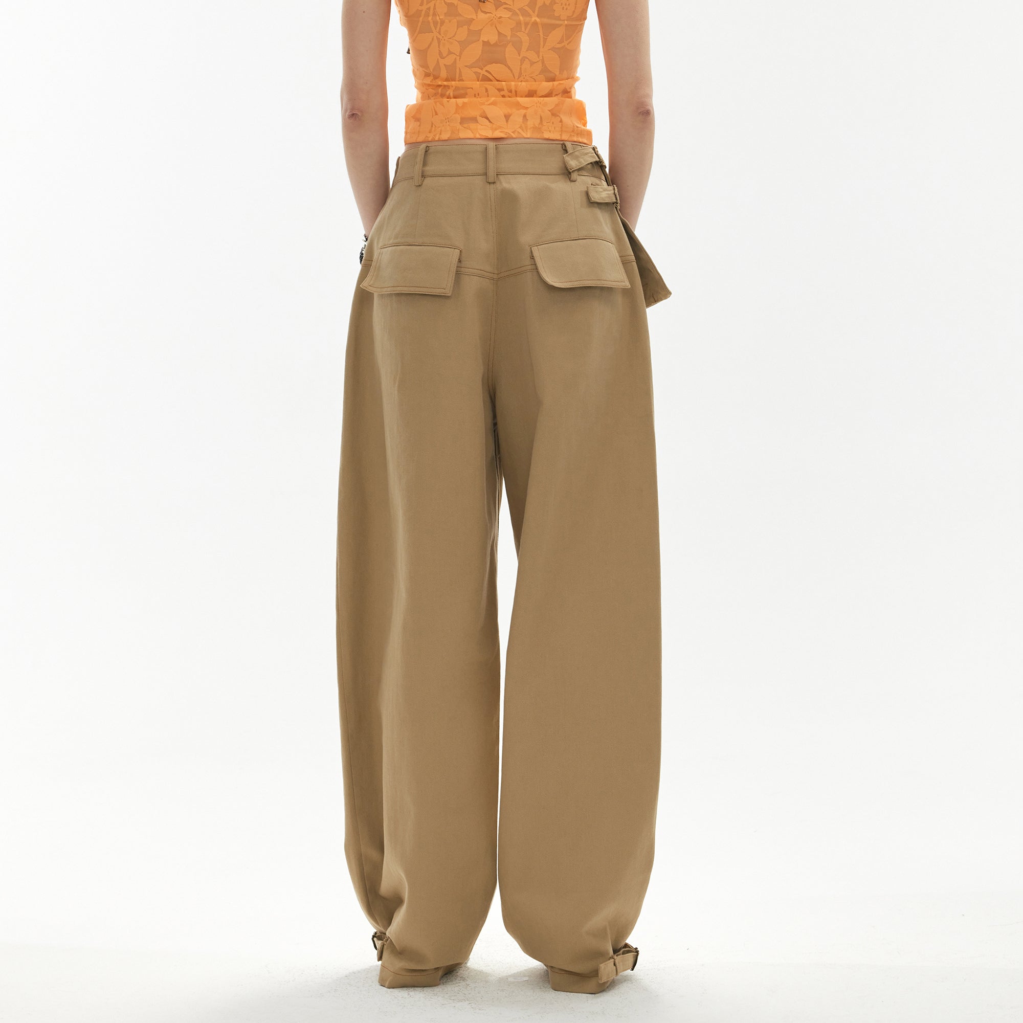 JIUWU PARK Utility Skirt Panel Wide-Leg Pants