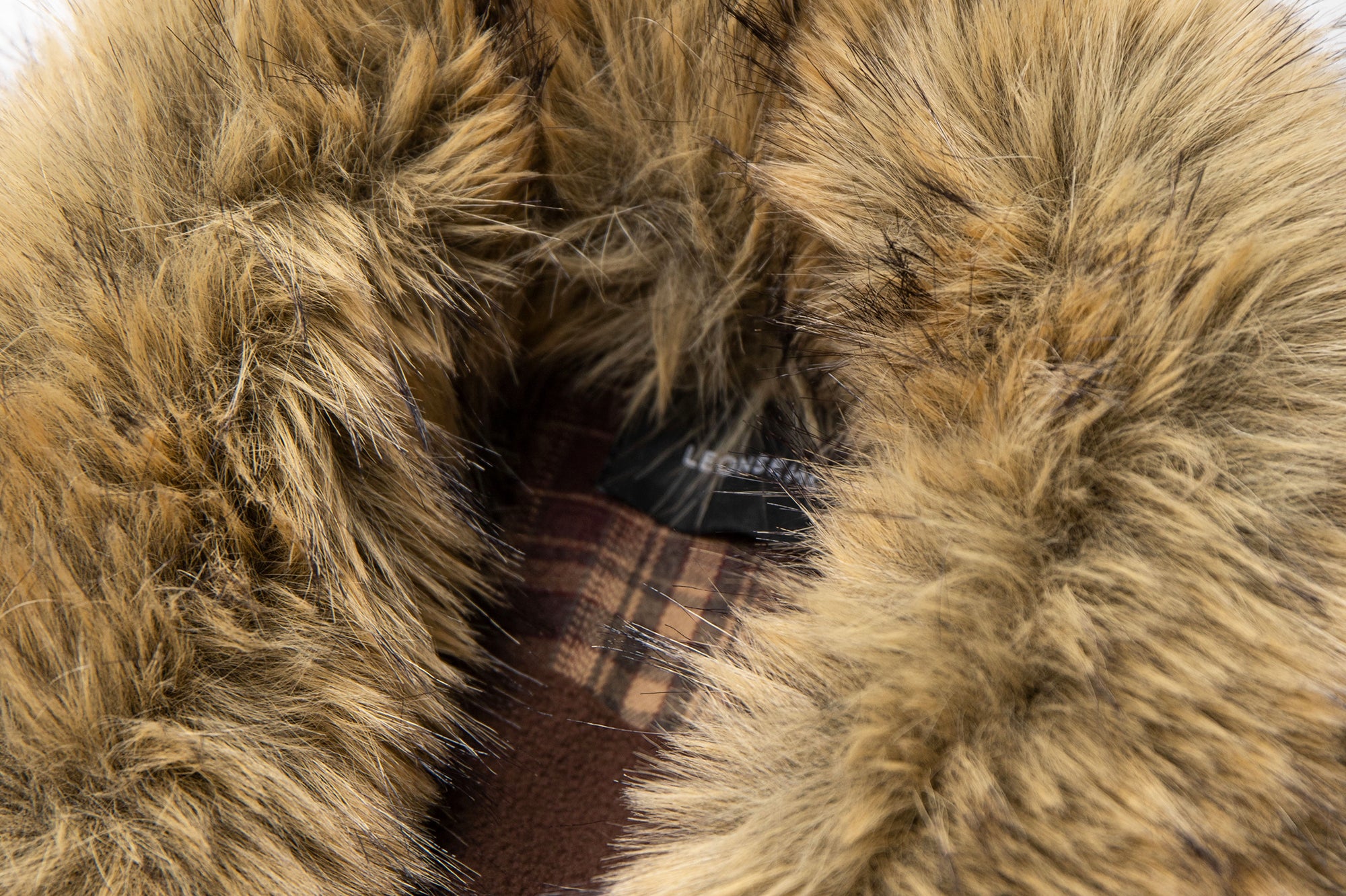 LEONSENSE Detachable Faux Fur Collar Fair Isle Jacket