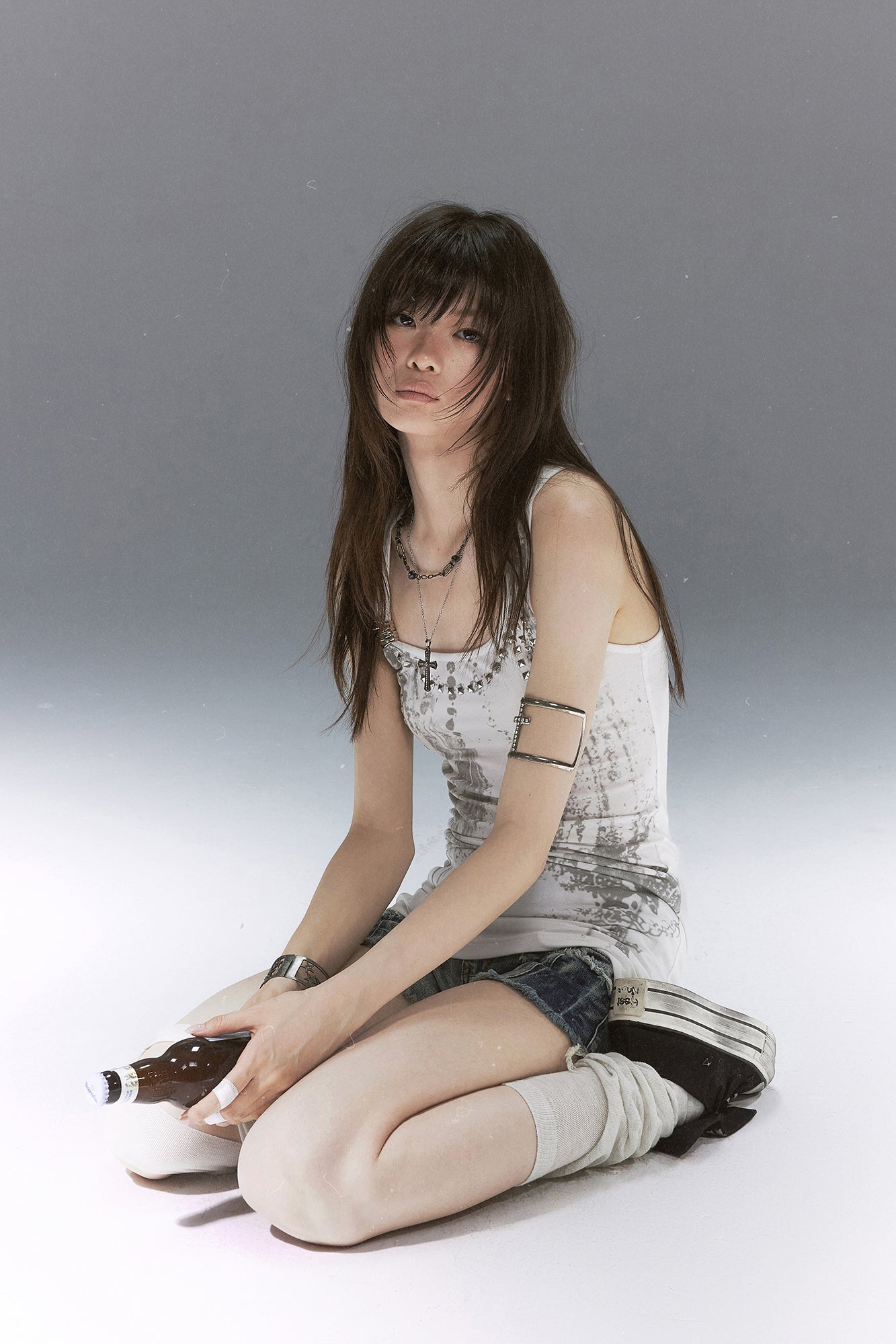 CESTNOUS Punk Studded Slim Tank Top