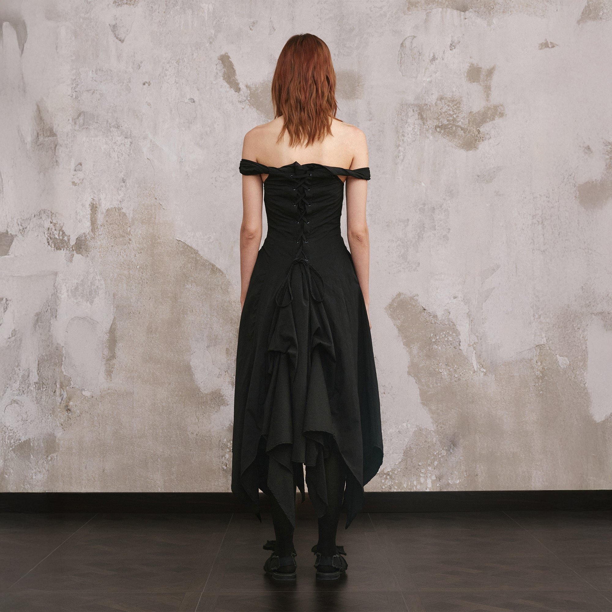 ILNya Nieternite Nifutur Twisted Strap Layered Corset Maxi Dress