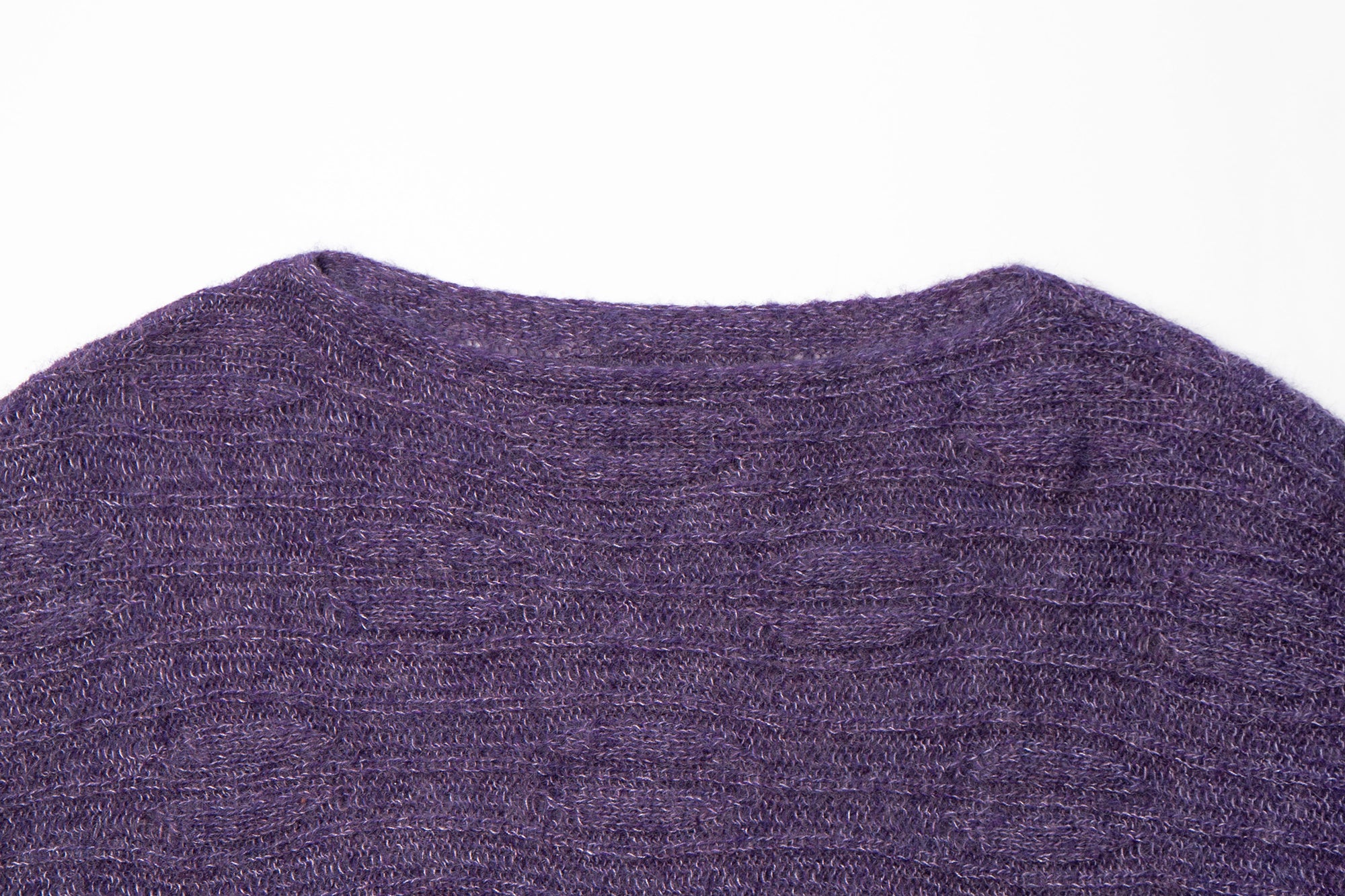 LEONSENSE Sheer One-Shoulder Slouchy Sweater