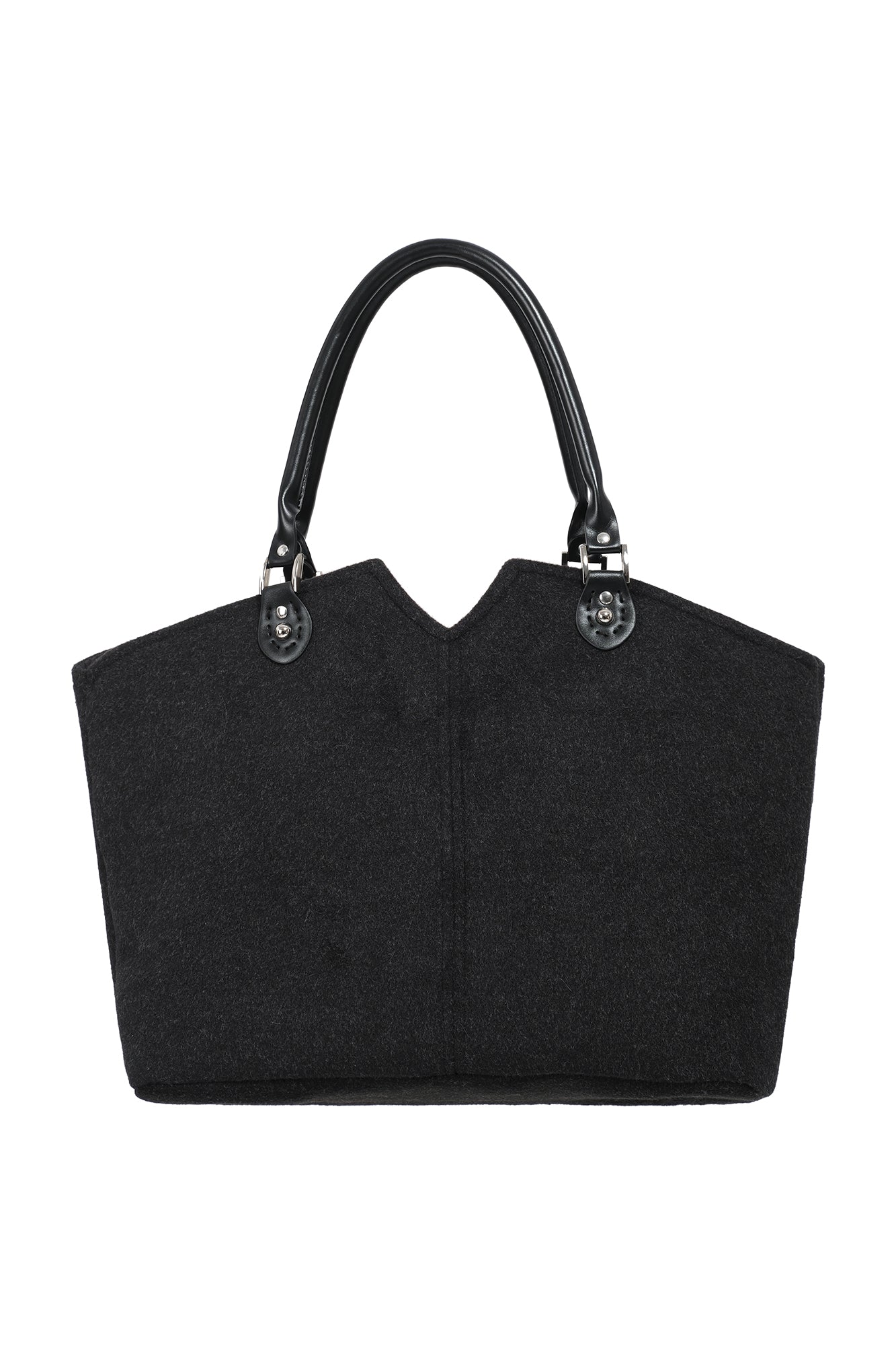 COSTUSTOOT Double-Breasted Coat Collar Tote Bag