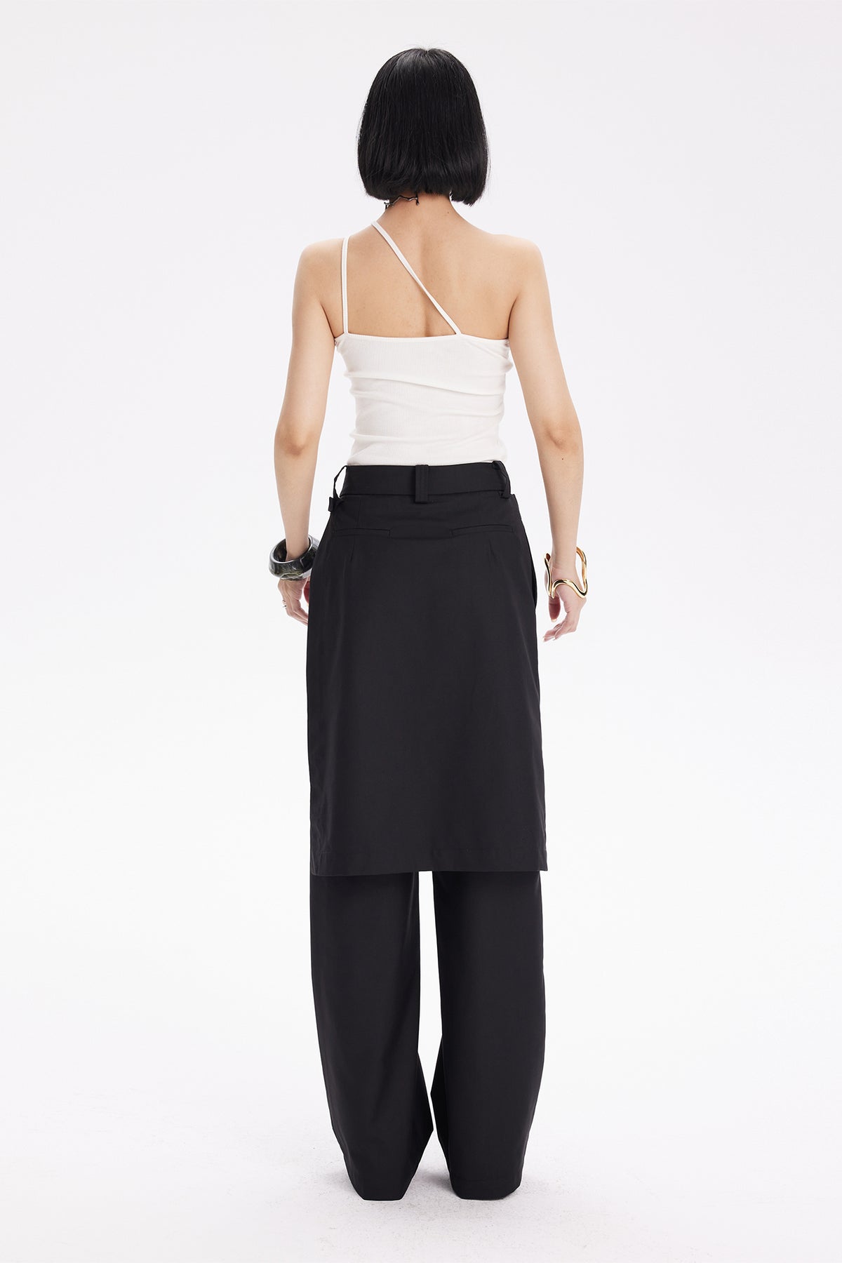 TINY IN STUDIO Layered Culottes Tailored Pants