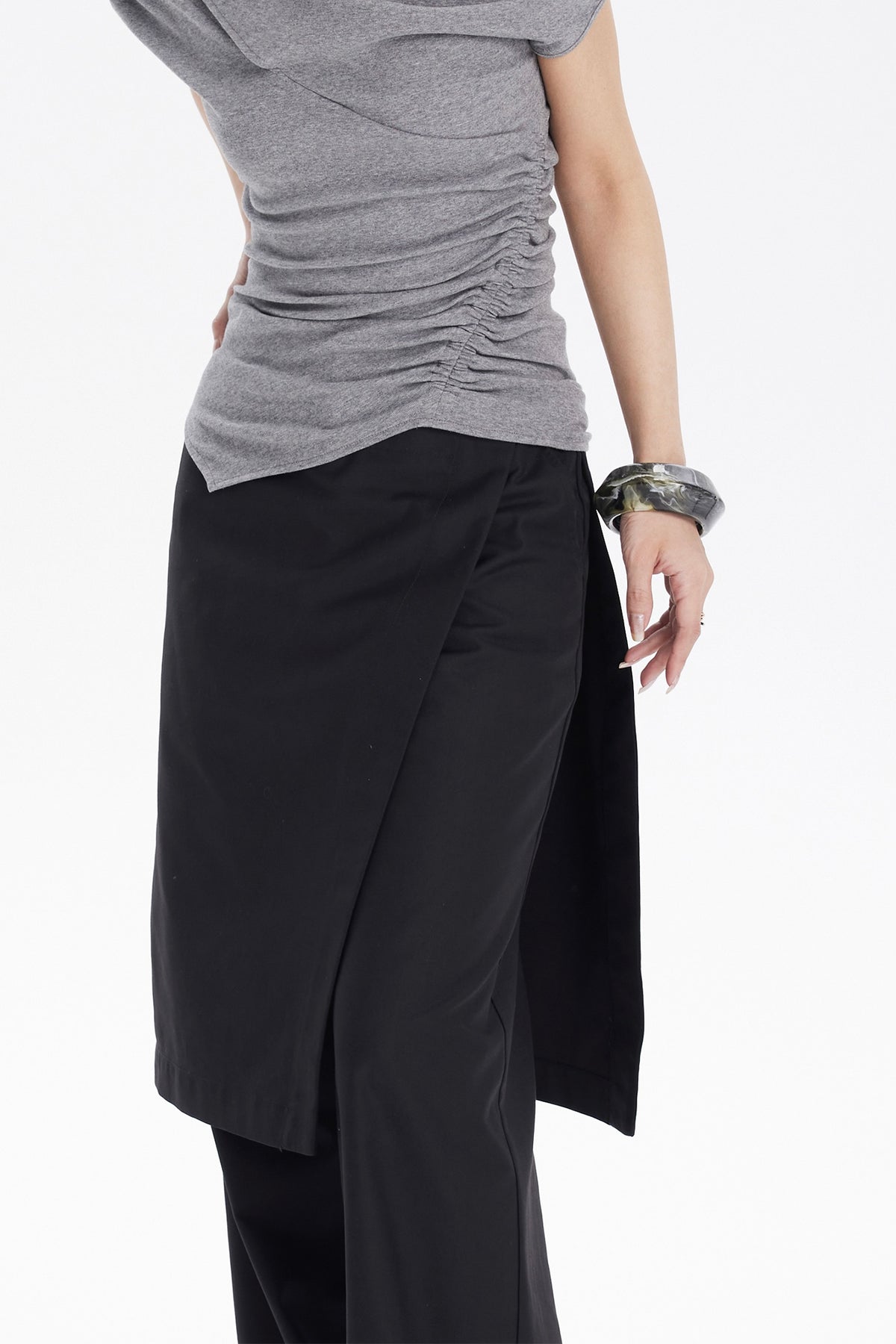 TINY IN STUDIO Layered Culottes Tailored Pants