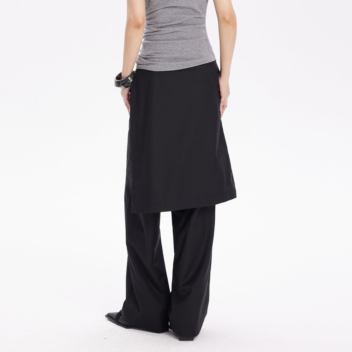 TINY IN STUDIO Layered Culottes Tailored Pants