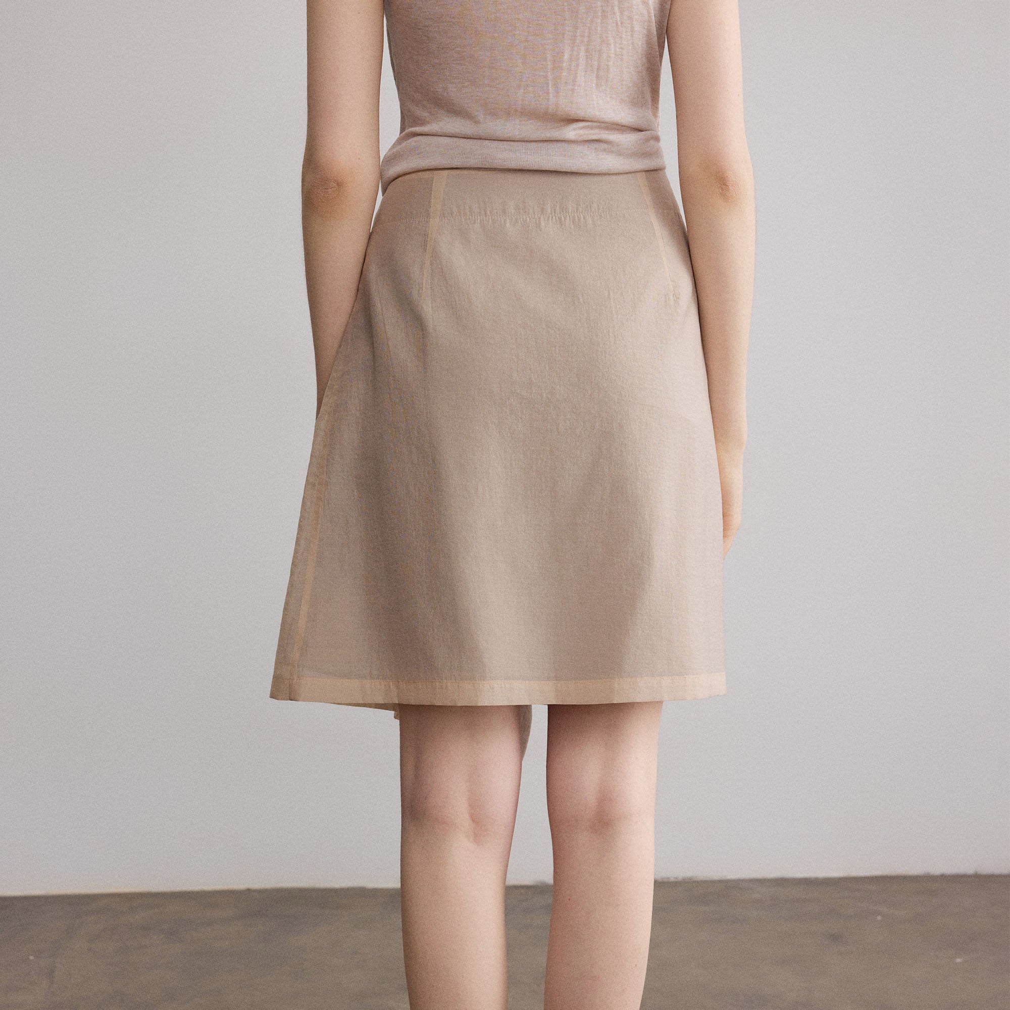 SAME FLOW Asymmetrical Layered Mini Skirt