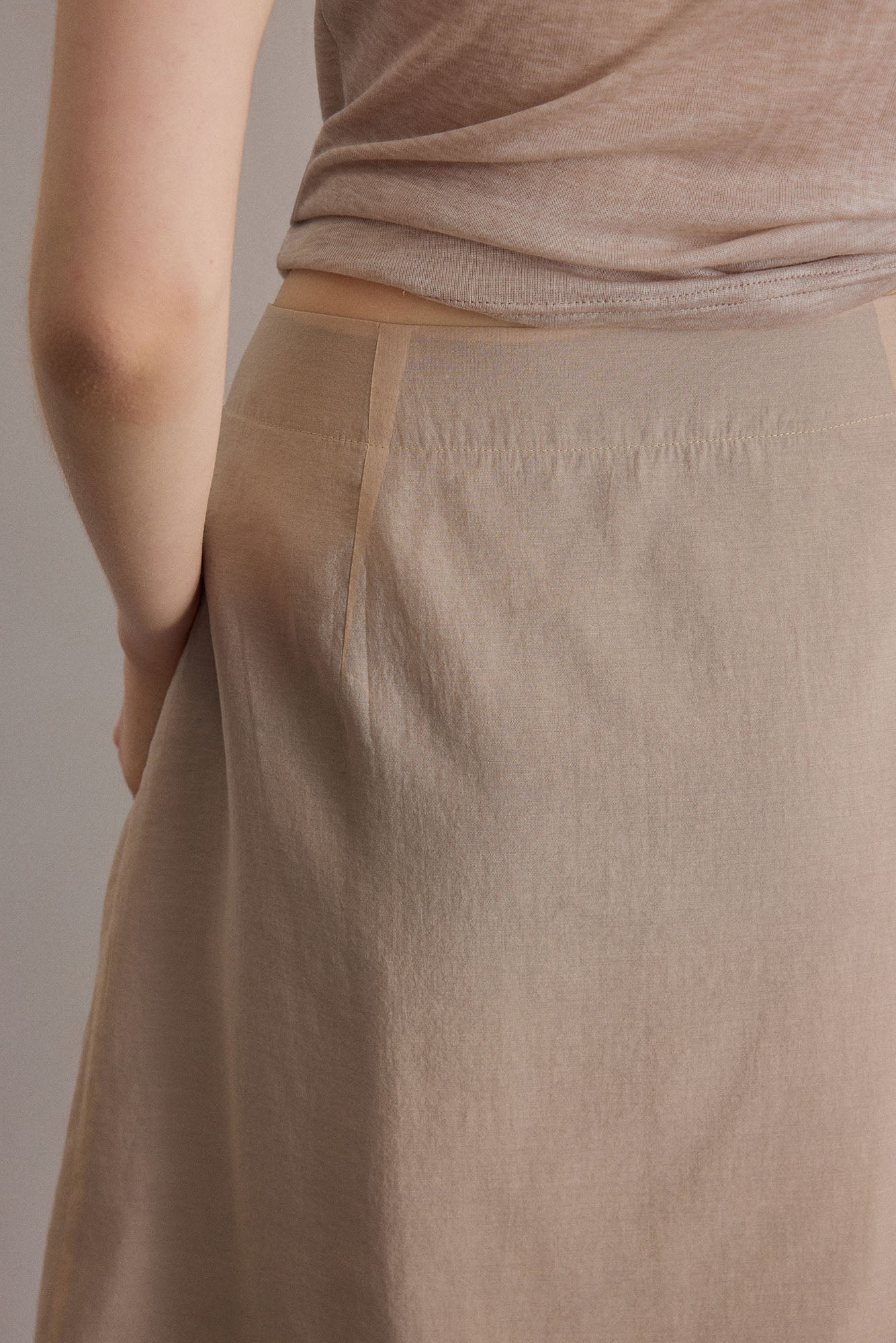 SAME FLOW Asymmetrical Layered Mini Skirt