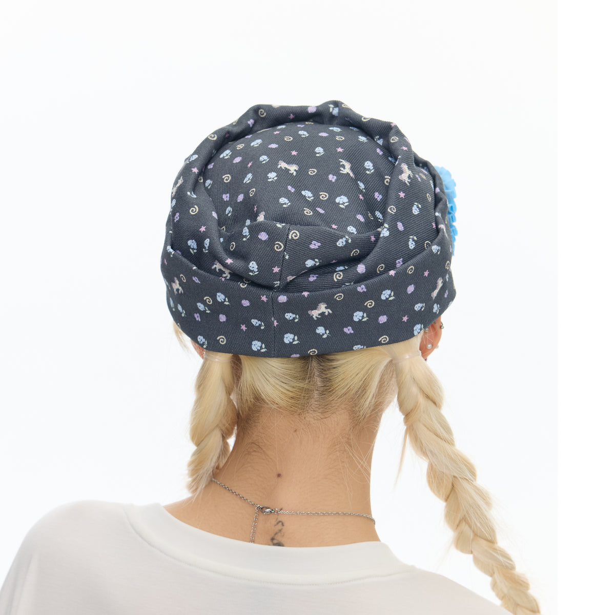 BETWEENAND Pony Full-Print Denim Cadet Cap