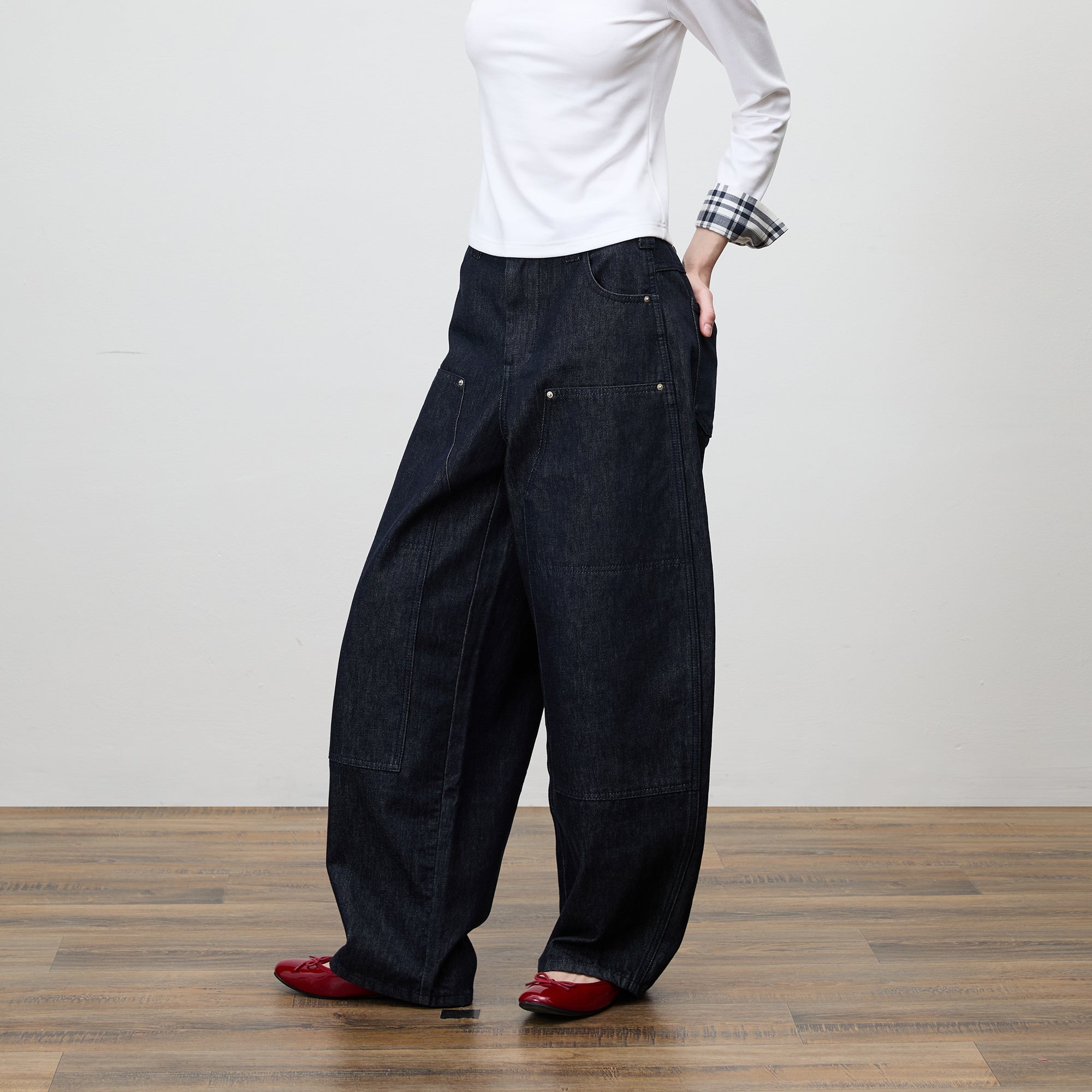COMMAND N Utility Curved Denim Pants