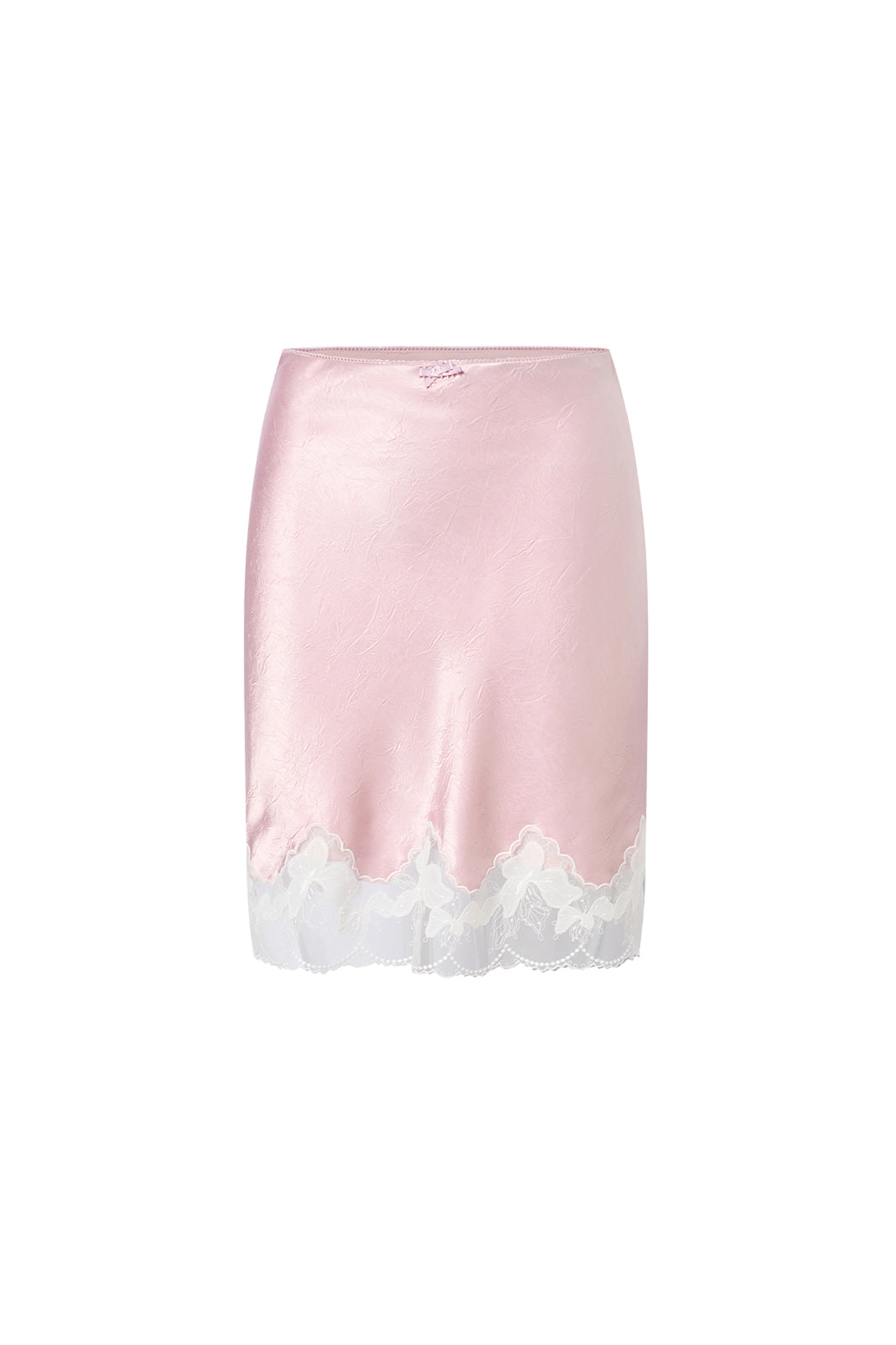 CHICCHICK Lace-Trim Floral Satin Skirt