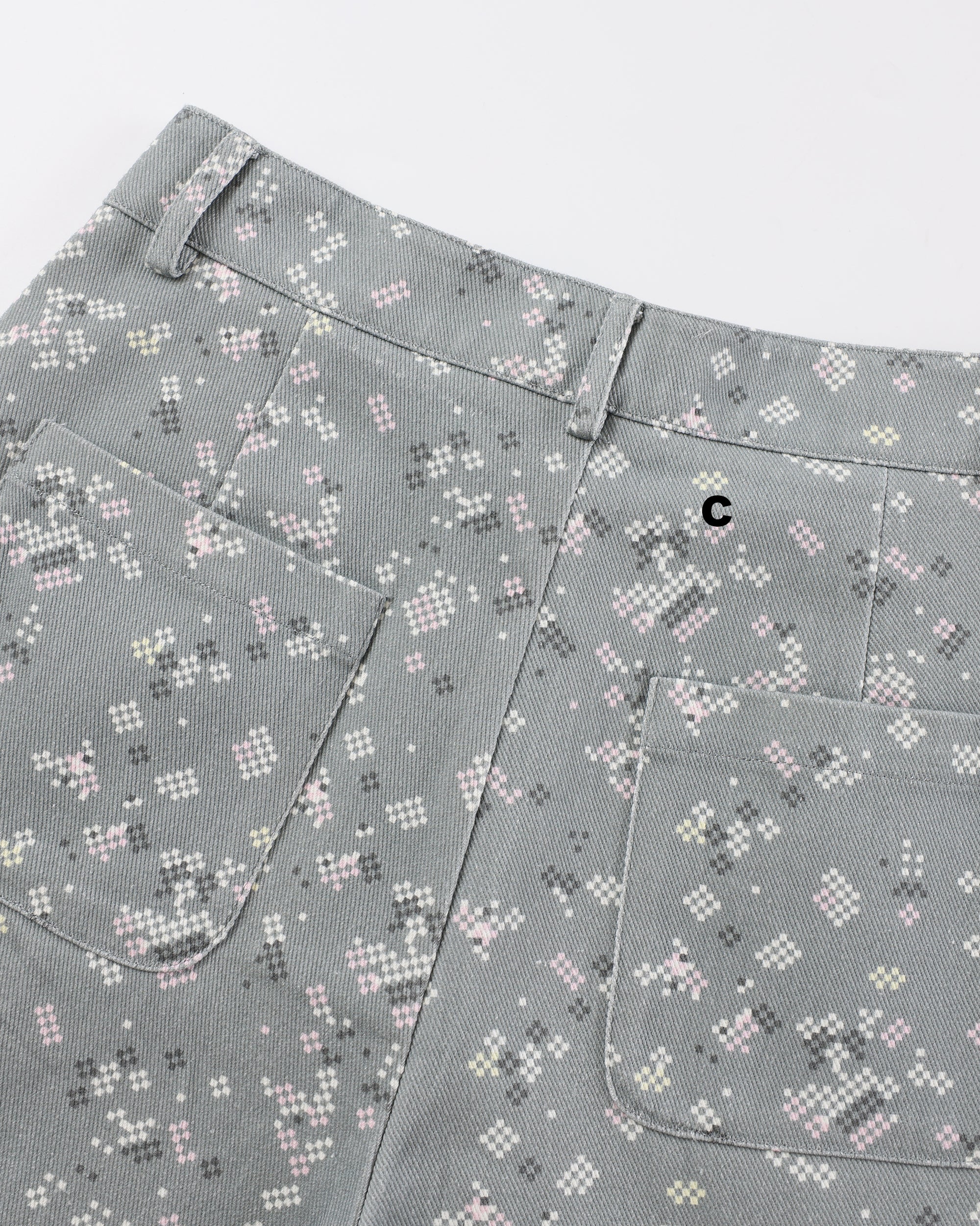 HAVEAMEAL Pixel Layered Detachable Skort Straight-Leg Pants