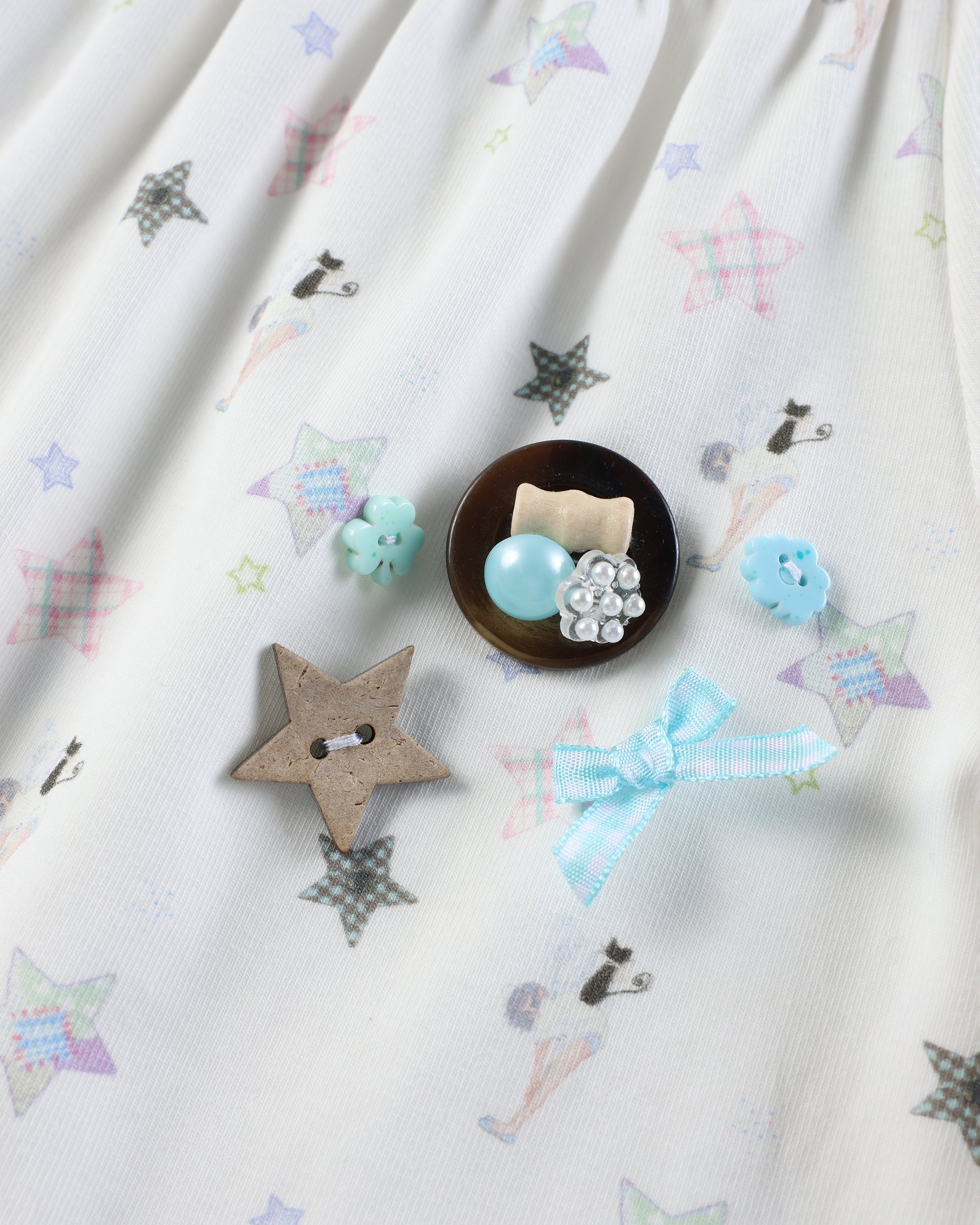 HAVE A MEAL × Congming Star Lace-Trim Tee
