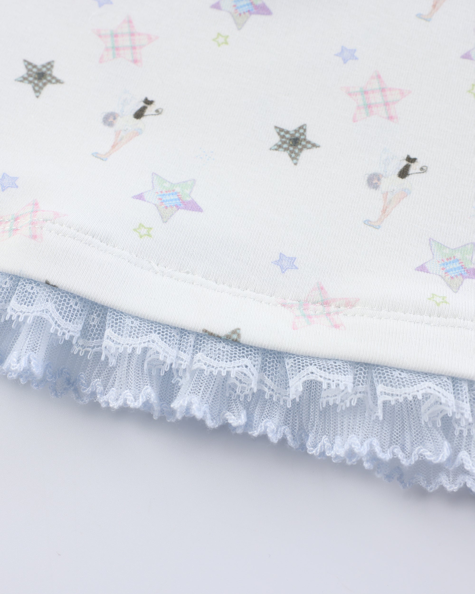 HAVE A MEAL × Congming Star Lace-Trim Tee