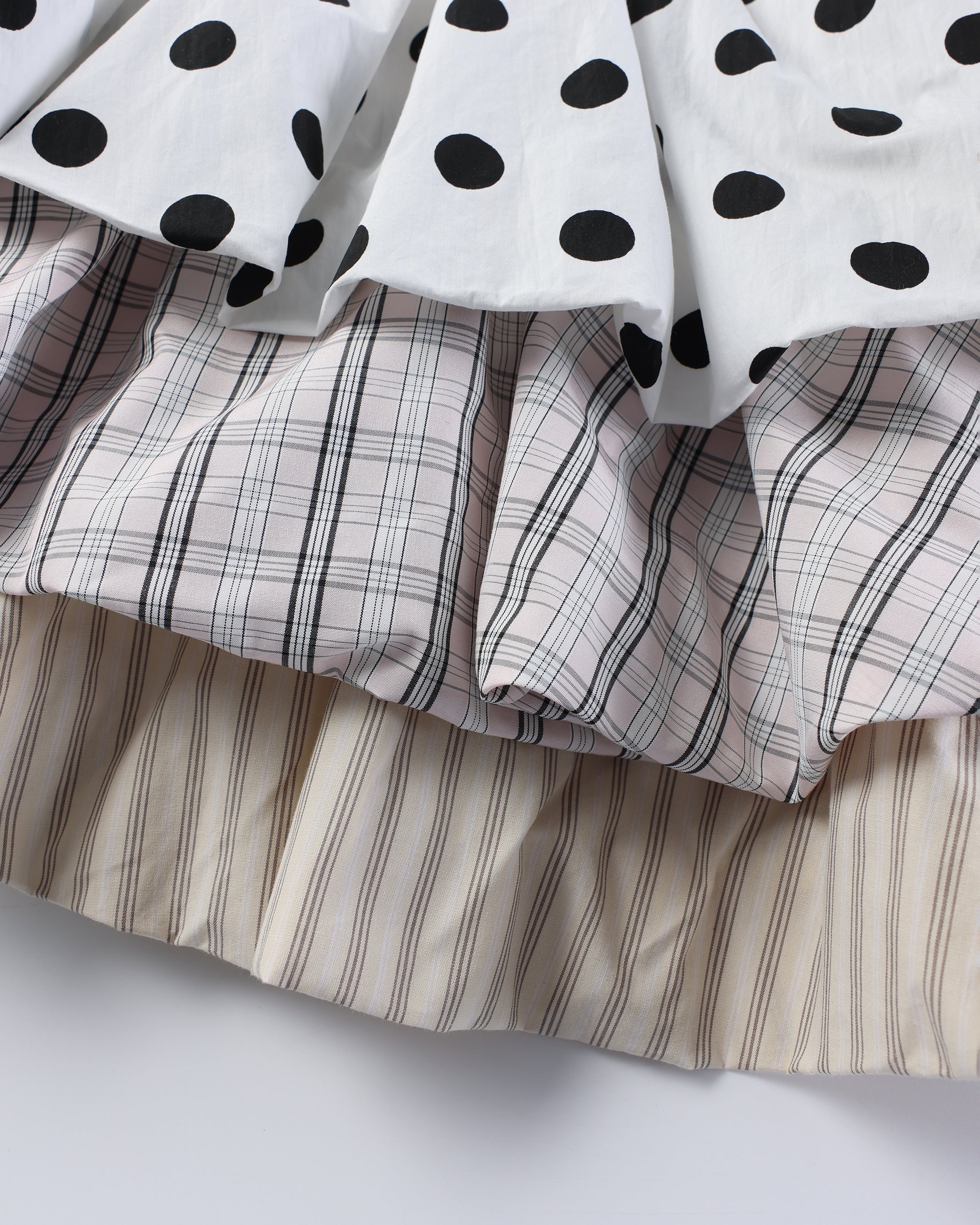 HAVE A MEAL Polka Dot Layered Bubble Skirt