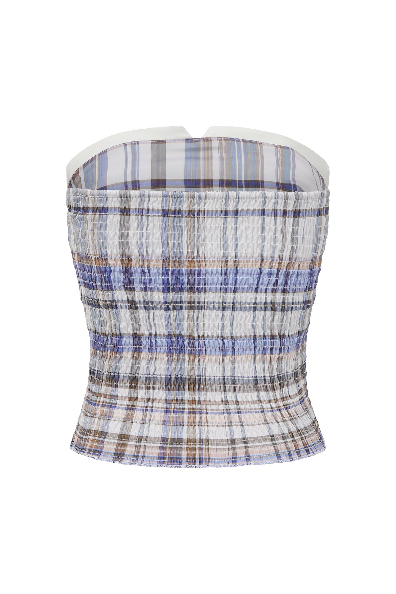 NEVER OFFEND L ANGEL Preppy Plaid Strapless Top & Skorts