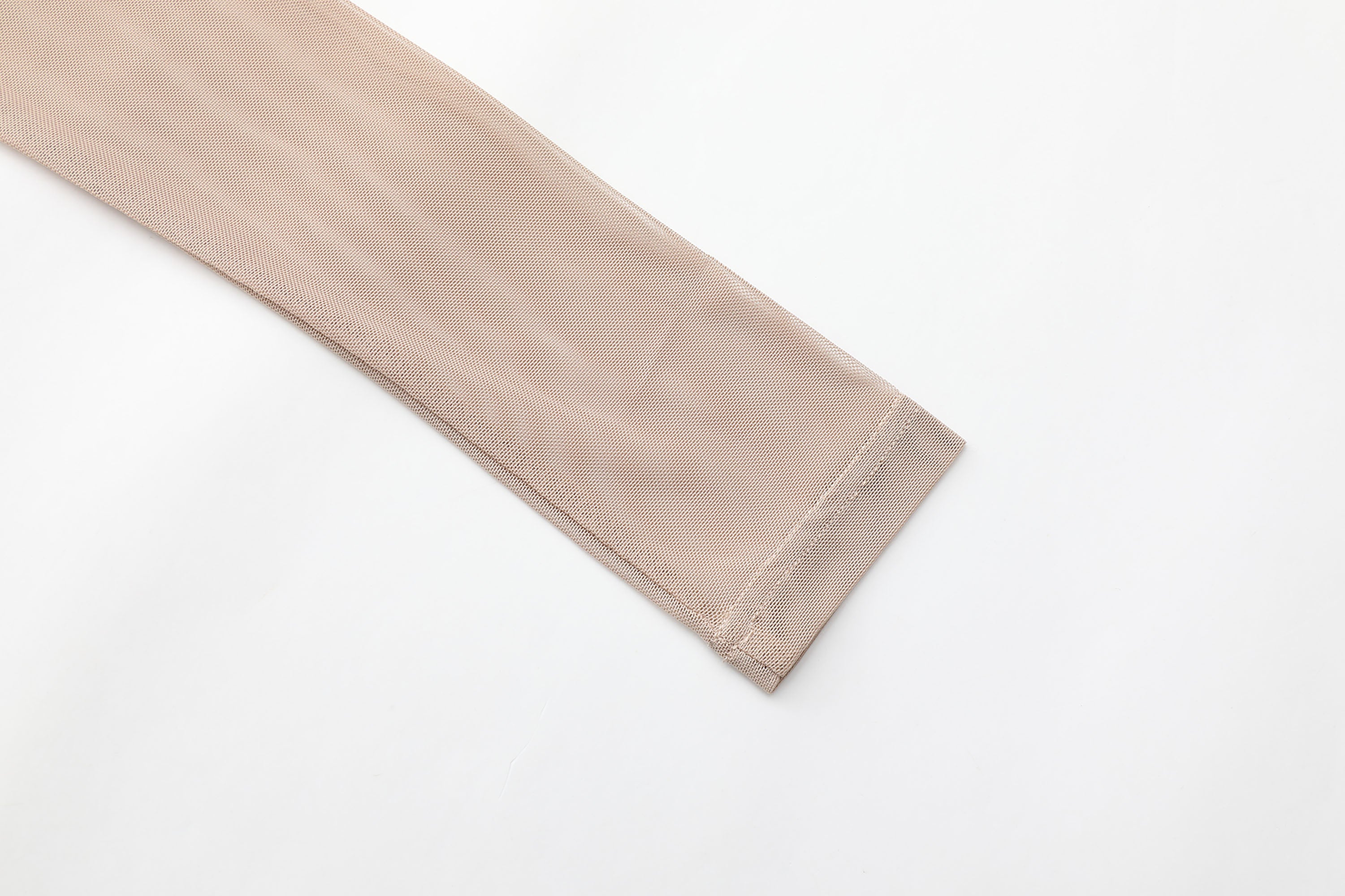 NEVER OFFEND L ANGEL Faux-Fur Collar Rivet Mesh Ruched Top