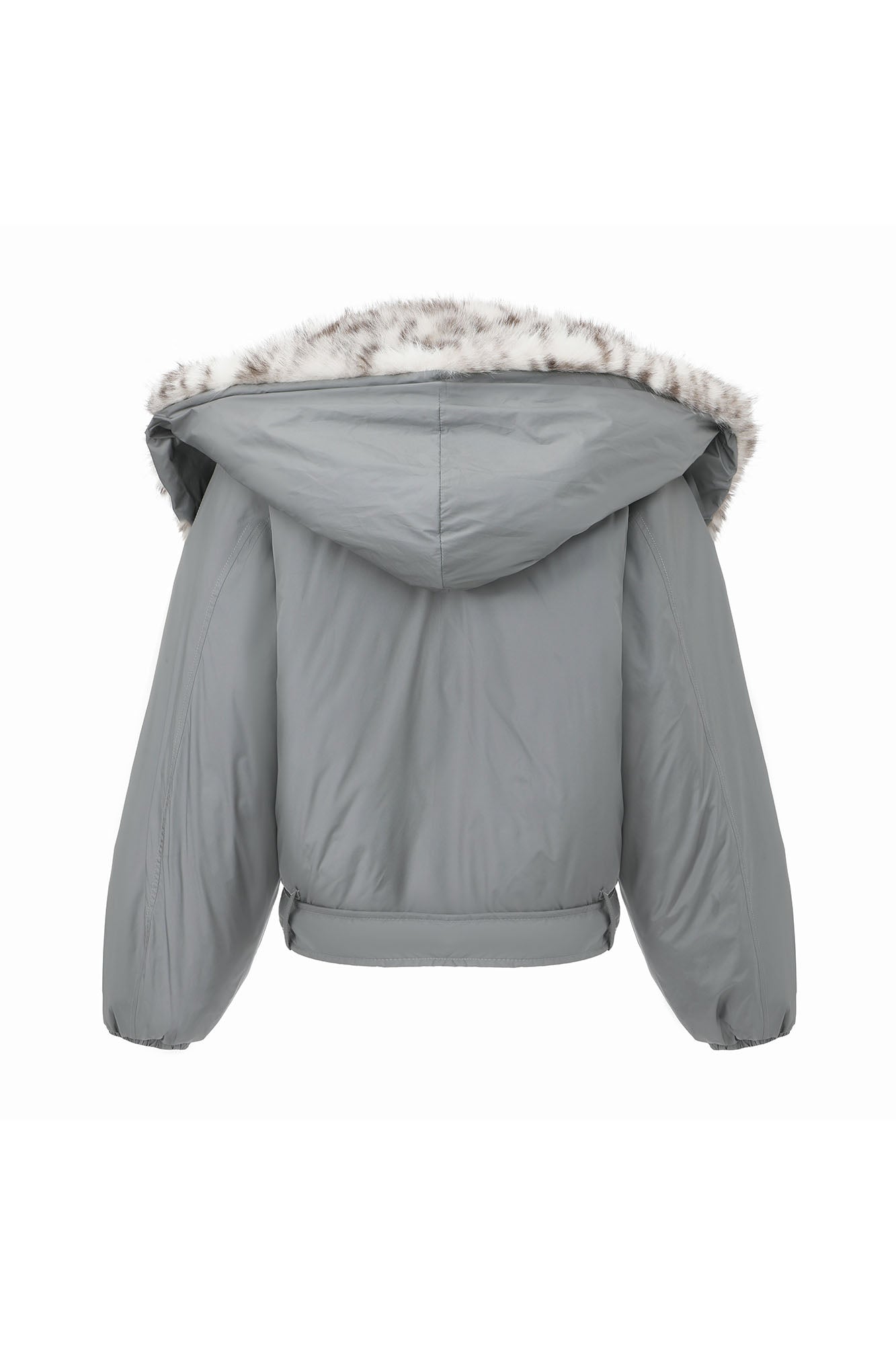 NEVER OFFEND L ANGEL Fuzzy Faux Fur V-Panel Oversized Jacket