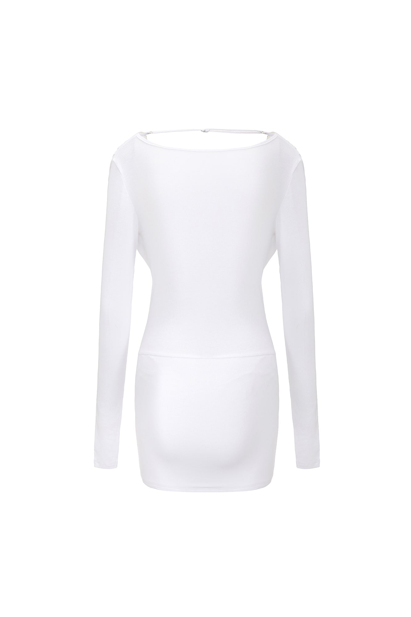 NEVER OFFEND L ANGEL Draped Off-Shoulder Slim Mini Dress