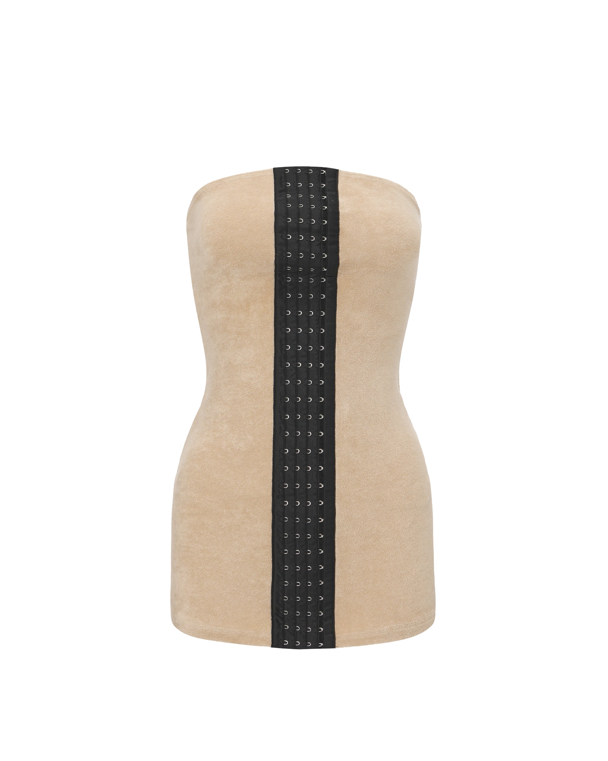 NEVER OFFEND L ANGEL Fleece Terry Multi-Wear Strapless Dress