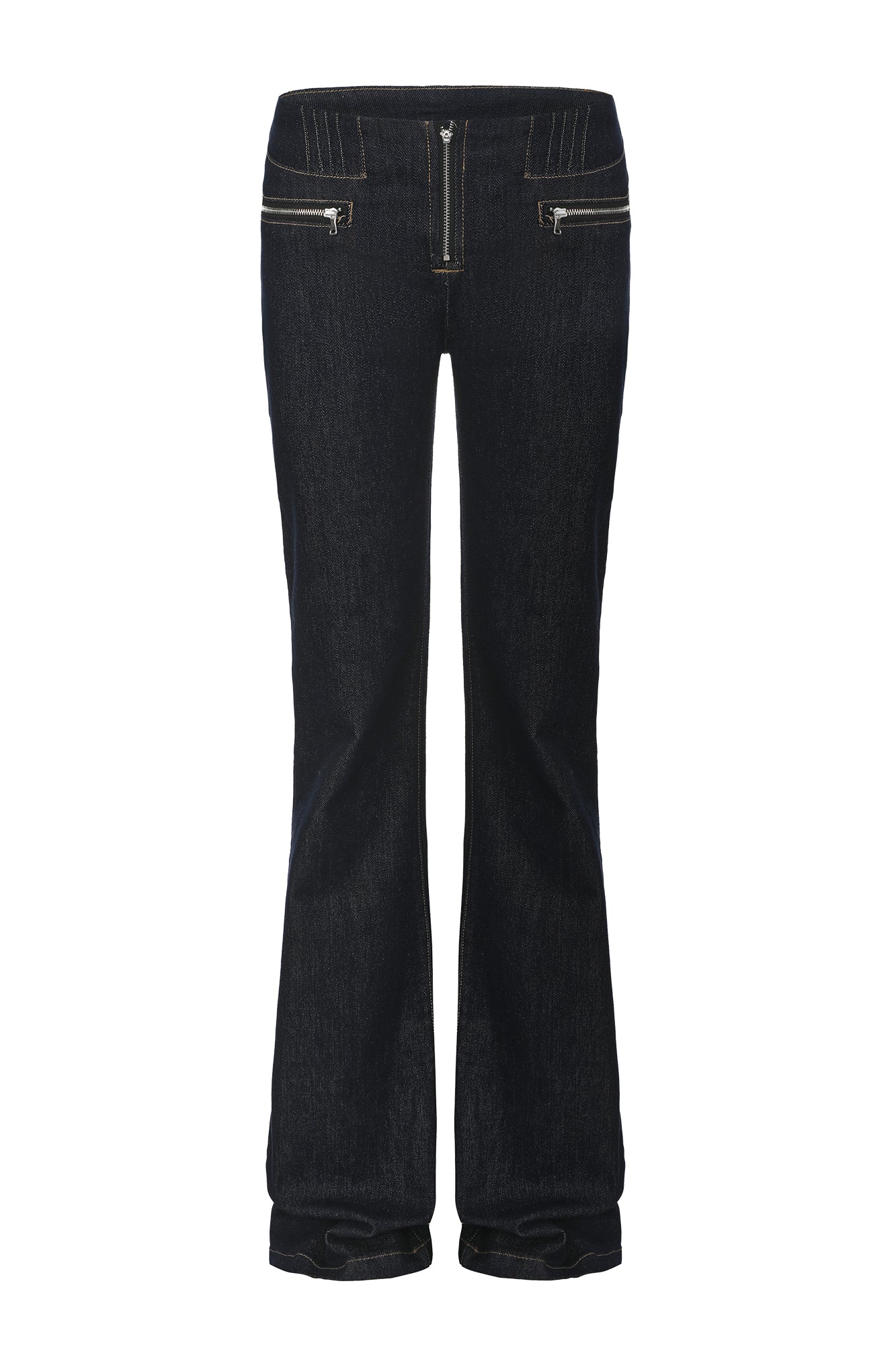 NEVER OFFEND L ANGEL Classic Low-Waist Flared Raw Jeans