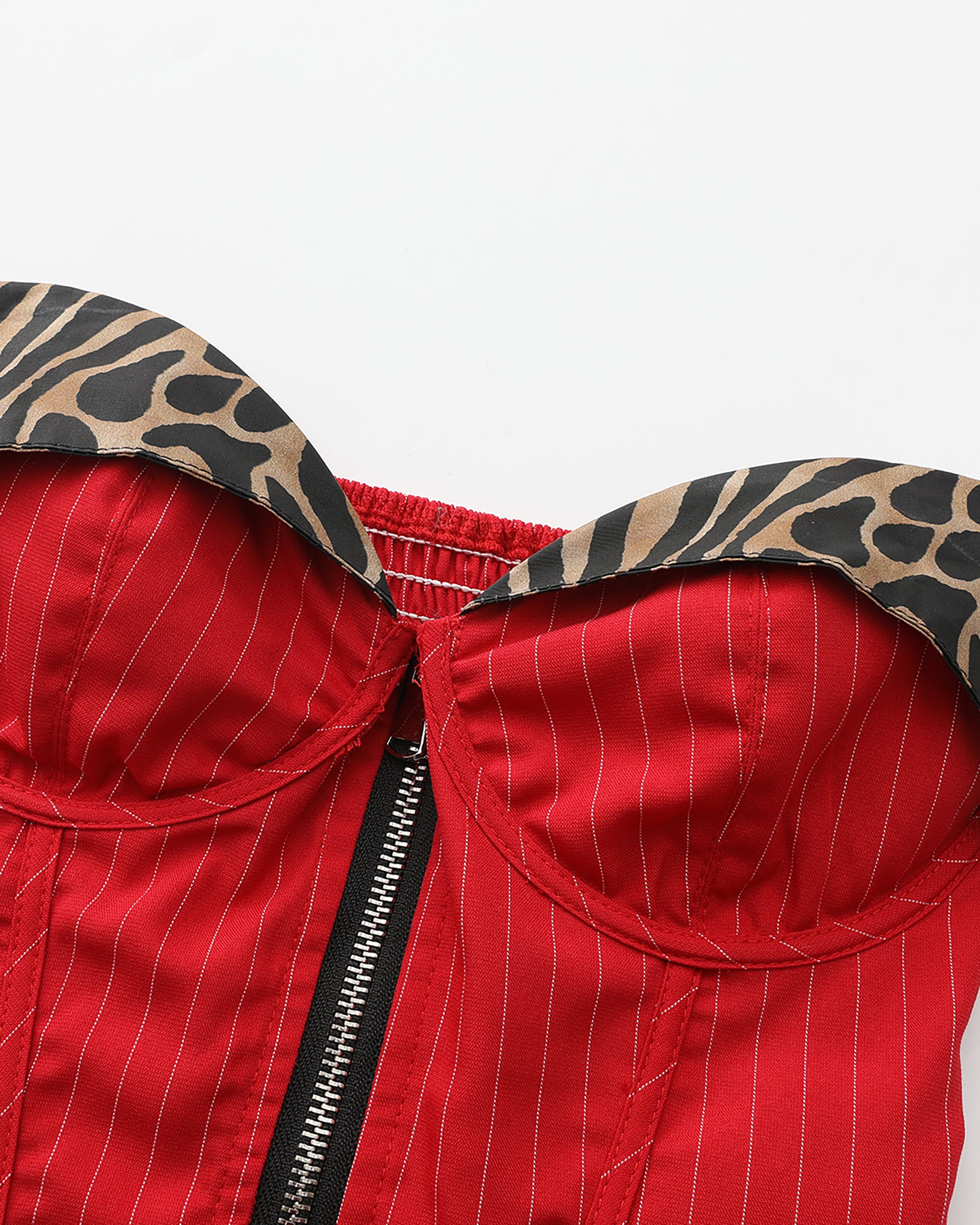 NEVER OFFEND L ANGEL Animal Print Bustier Set