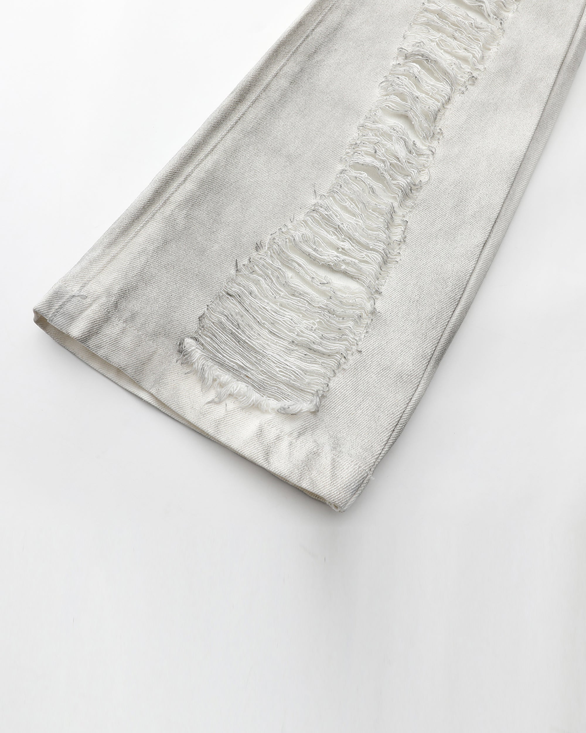 NEVER OFFEND L ANGEL Washed Heavy-Distressed Slim Jeans