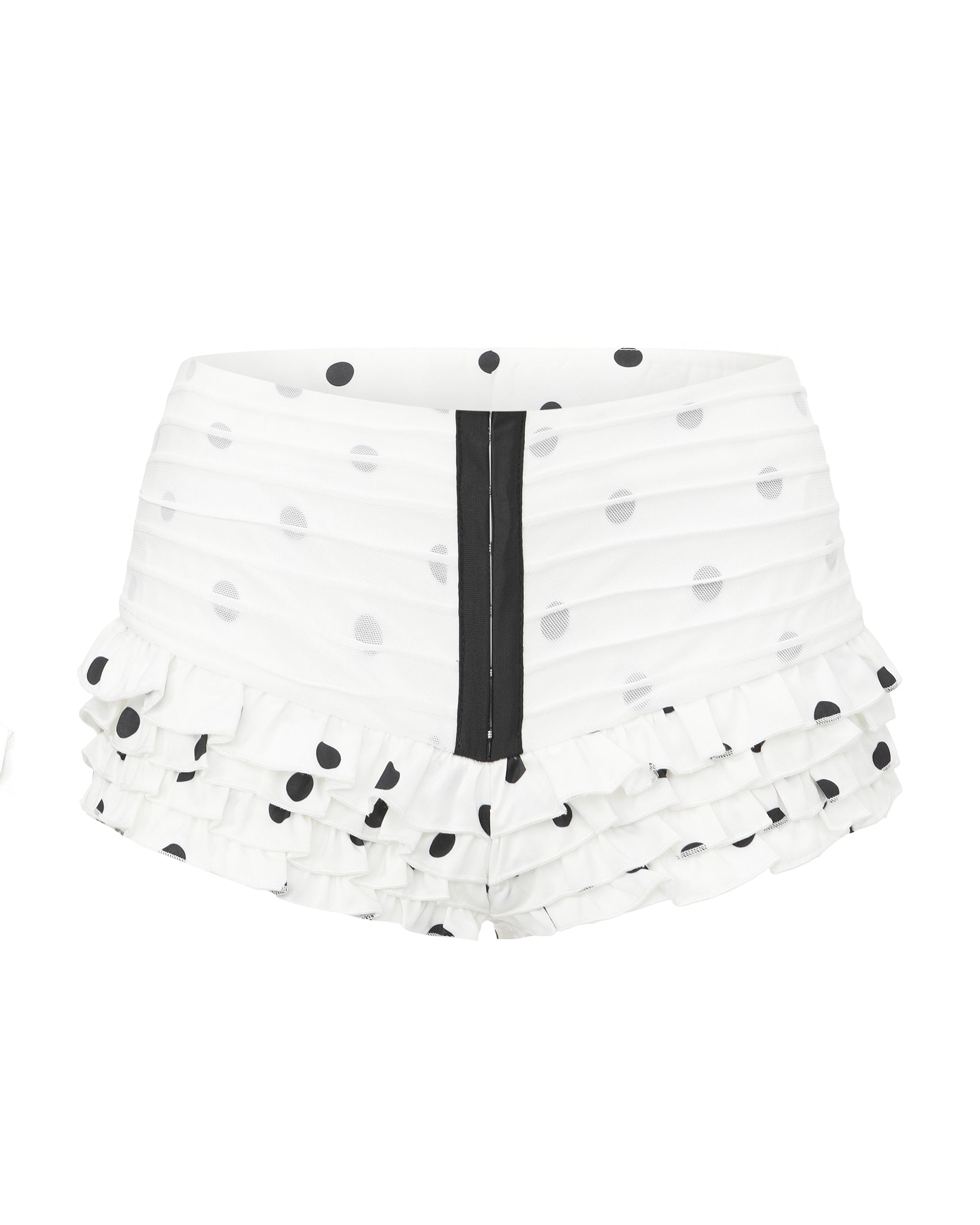 NEVER OFFEND L ANGEL Polka Dot Fringe Cami And Bubble Skort Set