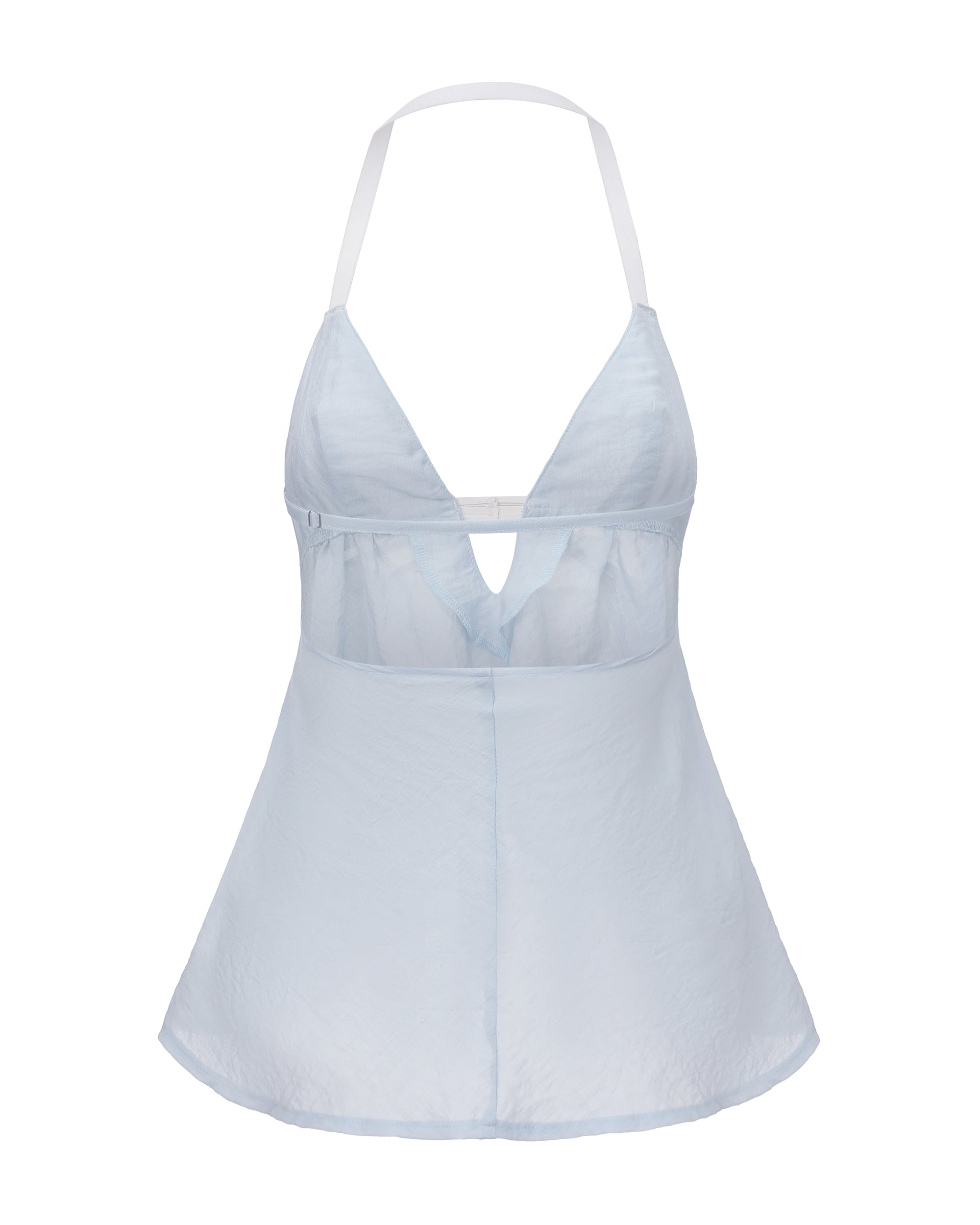 NEVER OFFEND L ANGEL V-Neck Tie-Back Halter Cami Top