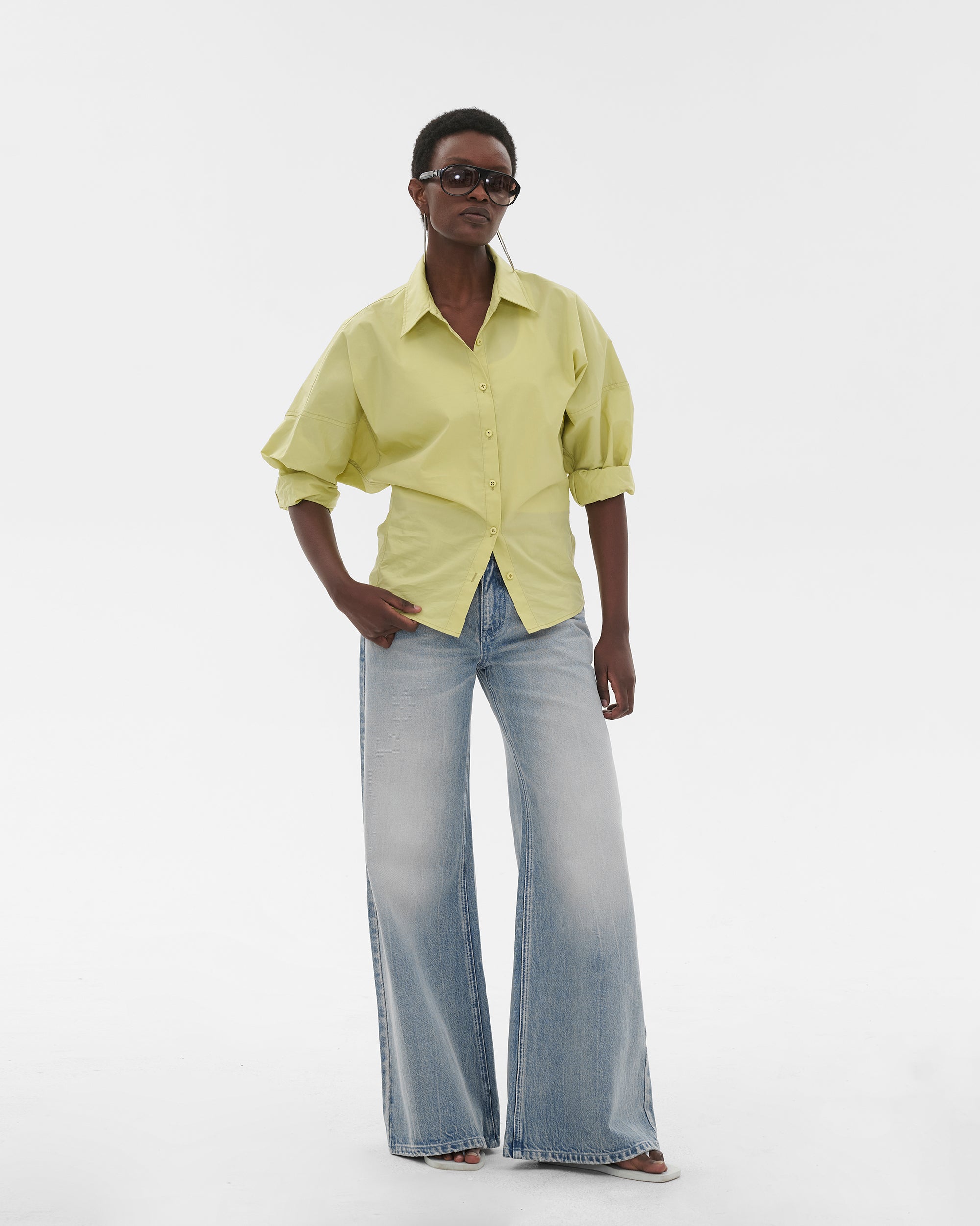 COMMAND N Retro Washed Micro-Flare Jeans